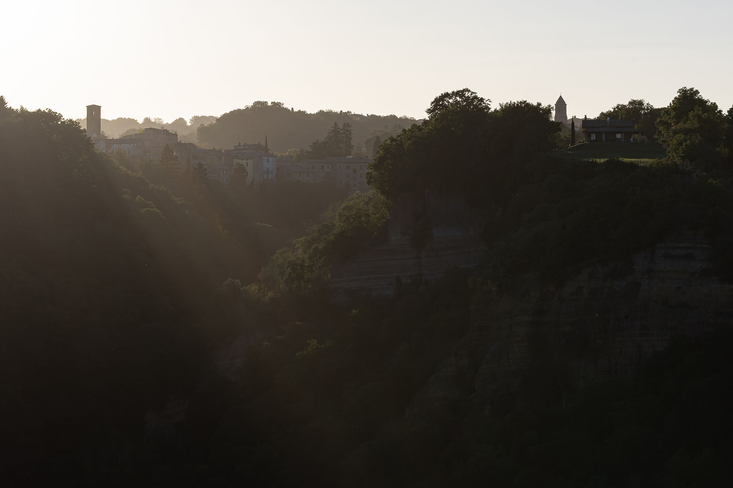 Tramonto dietro Bagnoregio