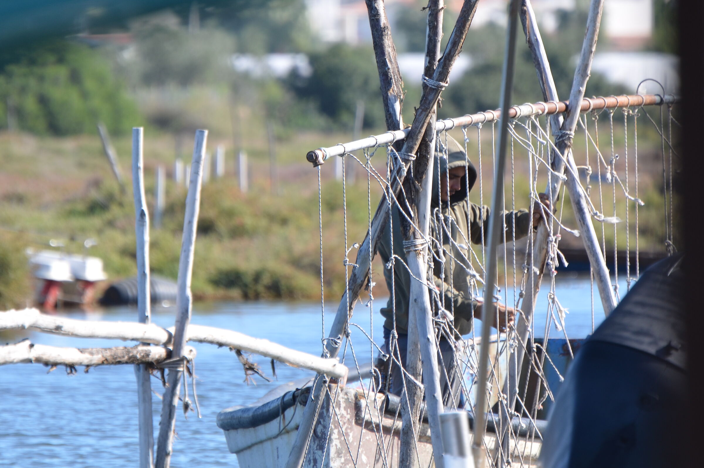 Fishing on Lake Varano