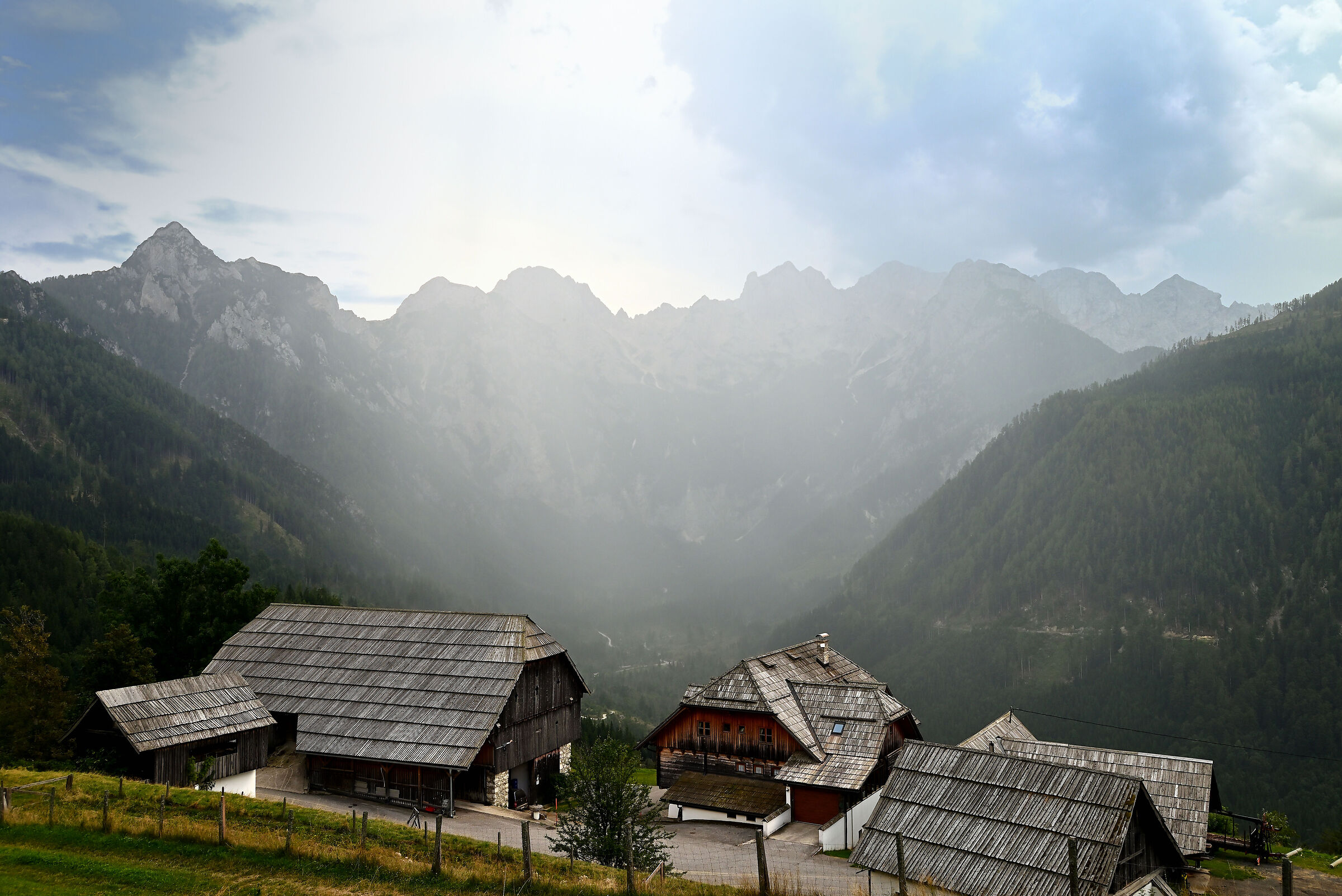 It's raining in the distance