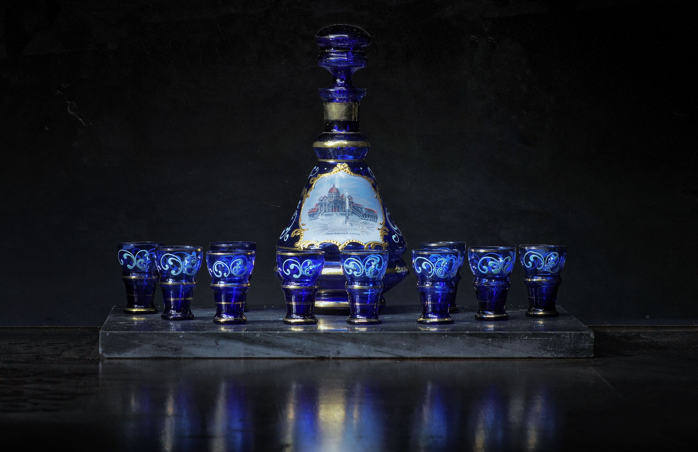 Rome - St. Peter's Basilica in blue glass