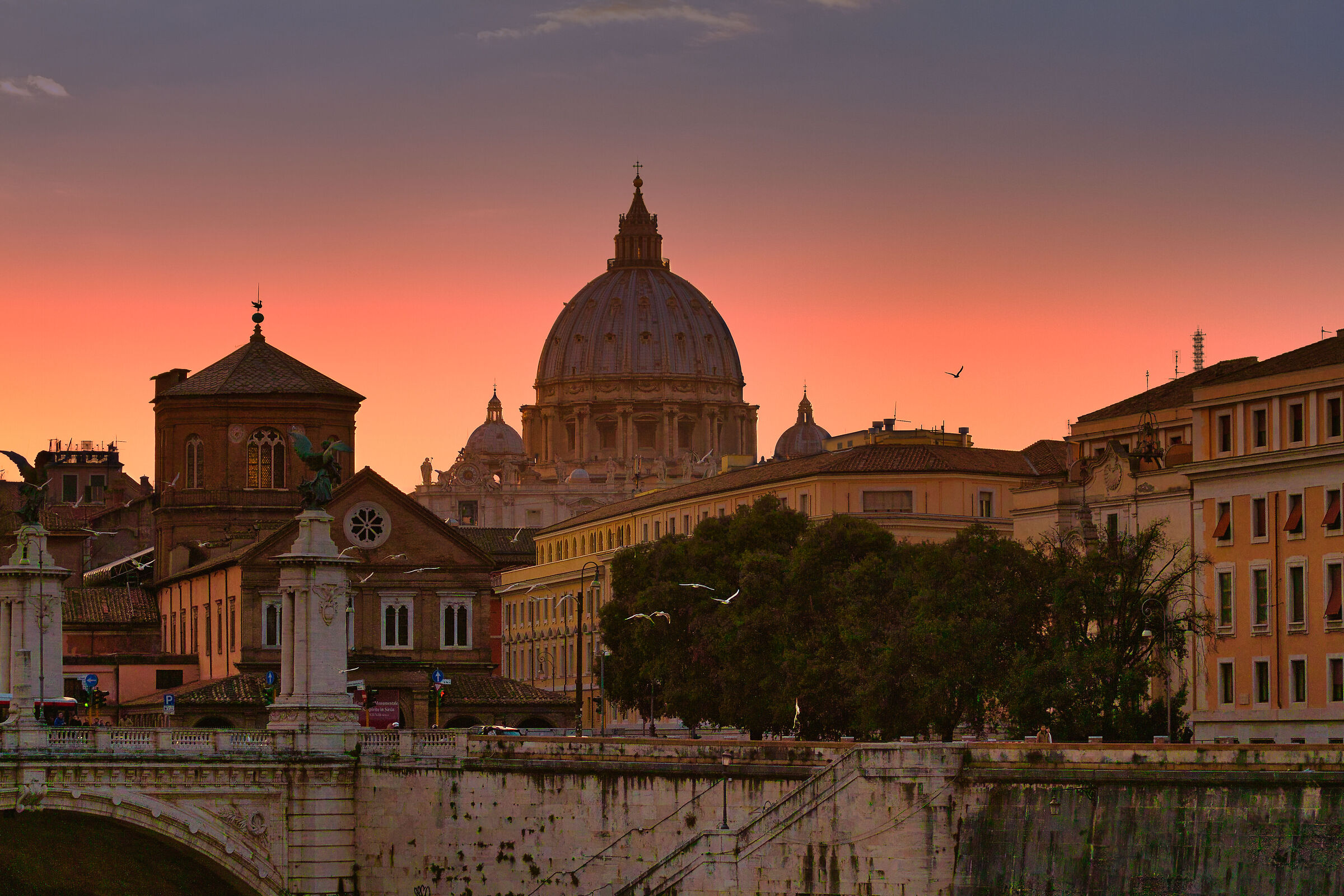 Sunset on the "dome"