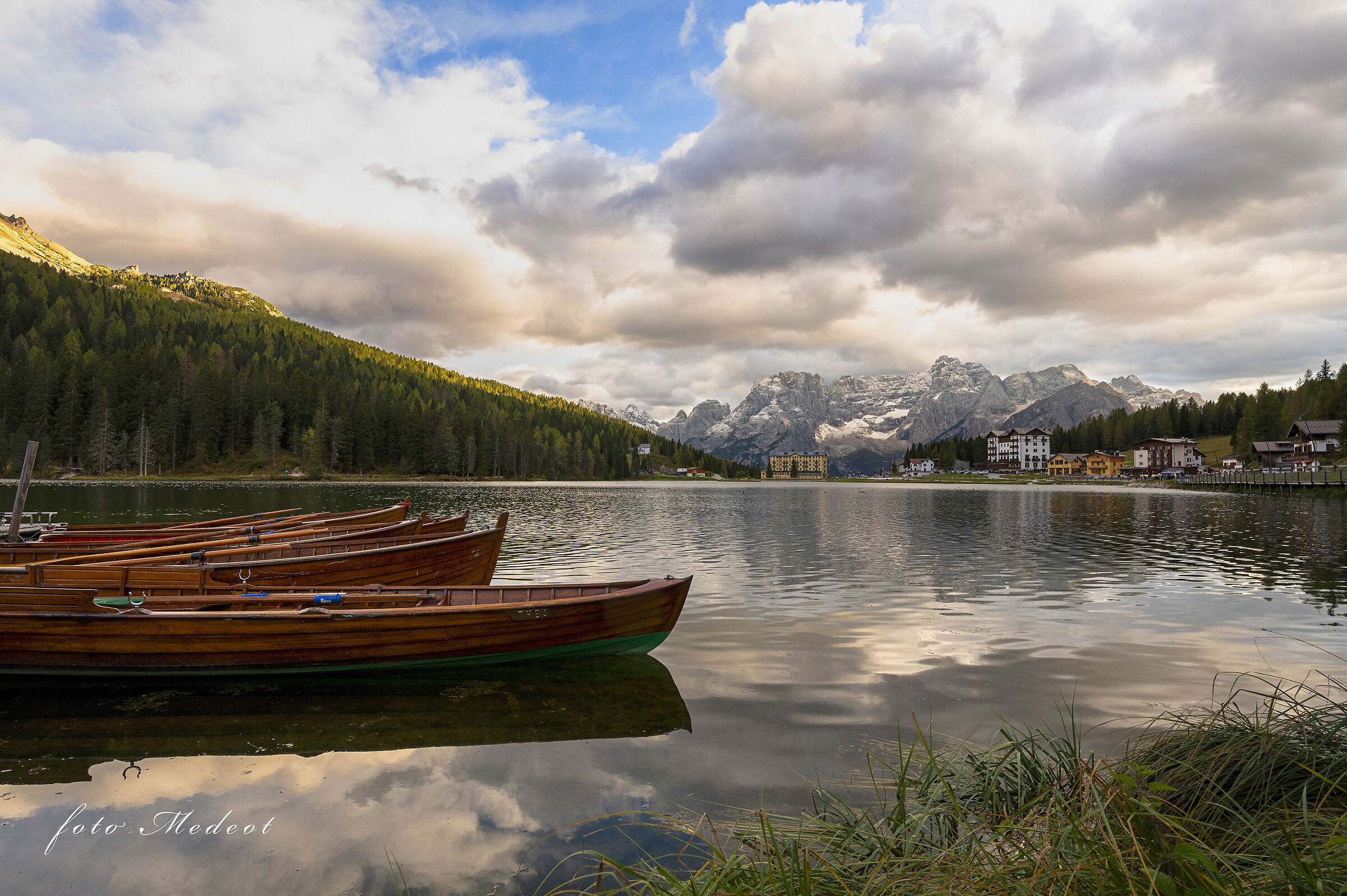 Barche sul lago di Misurina