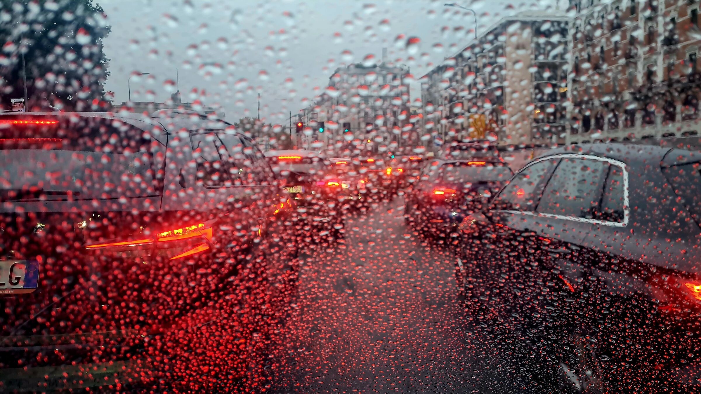 Pioggia e traffico