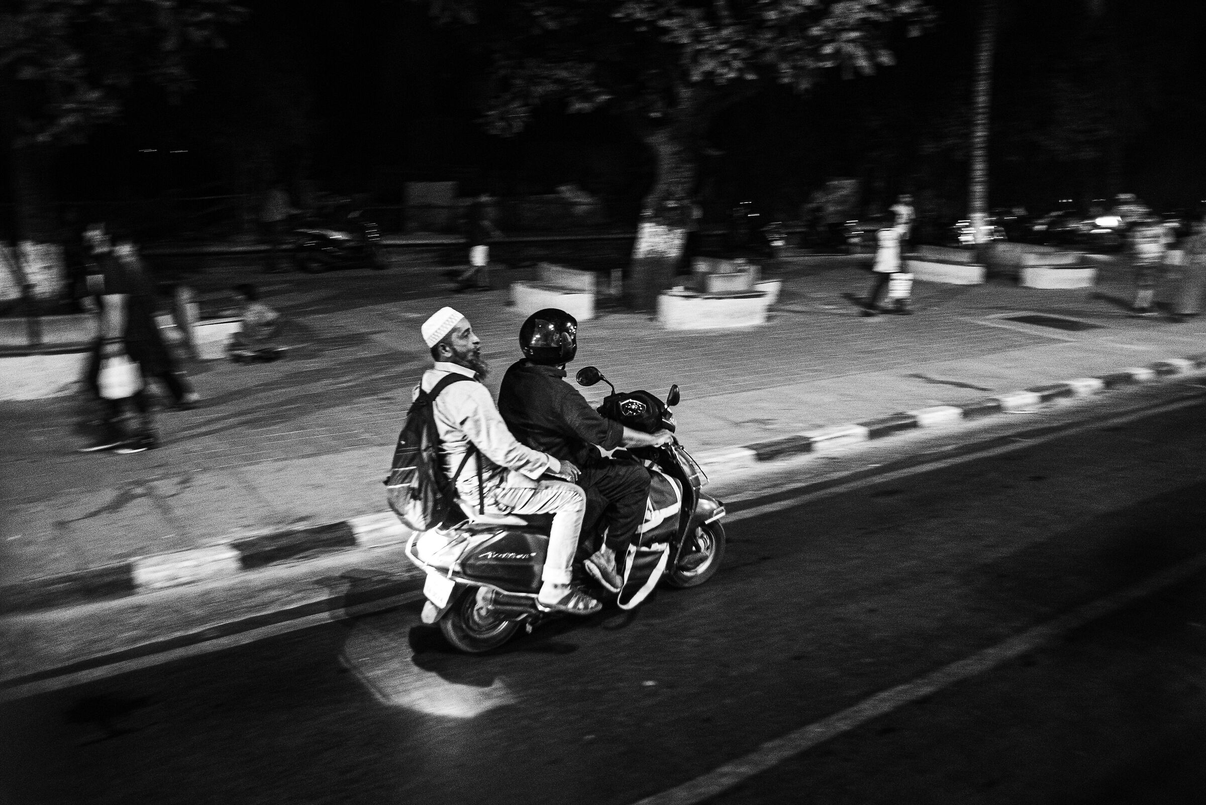 Black and white