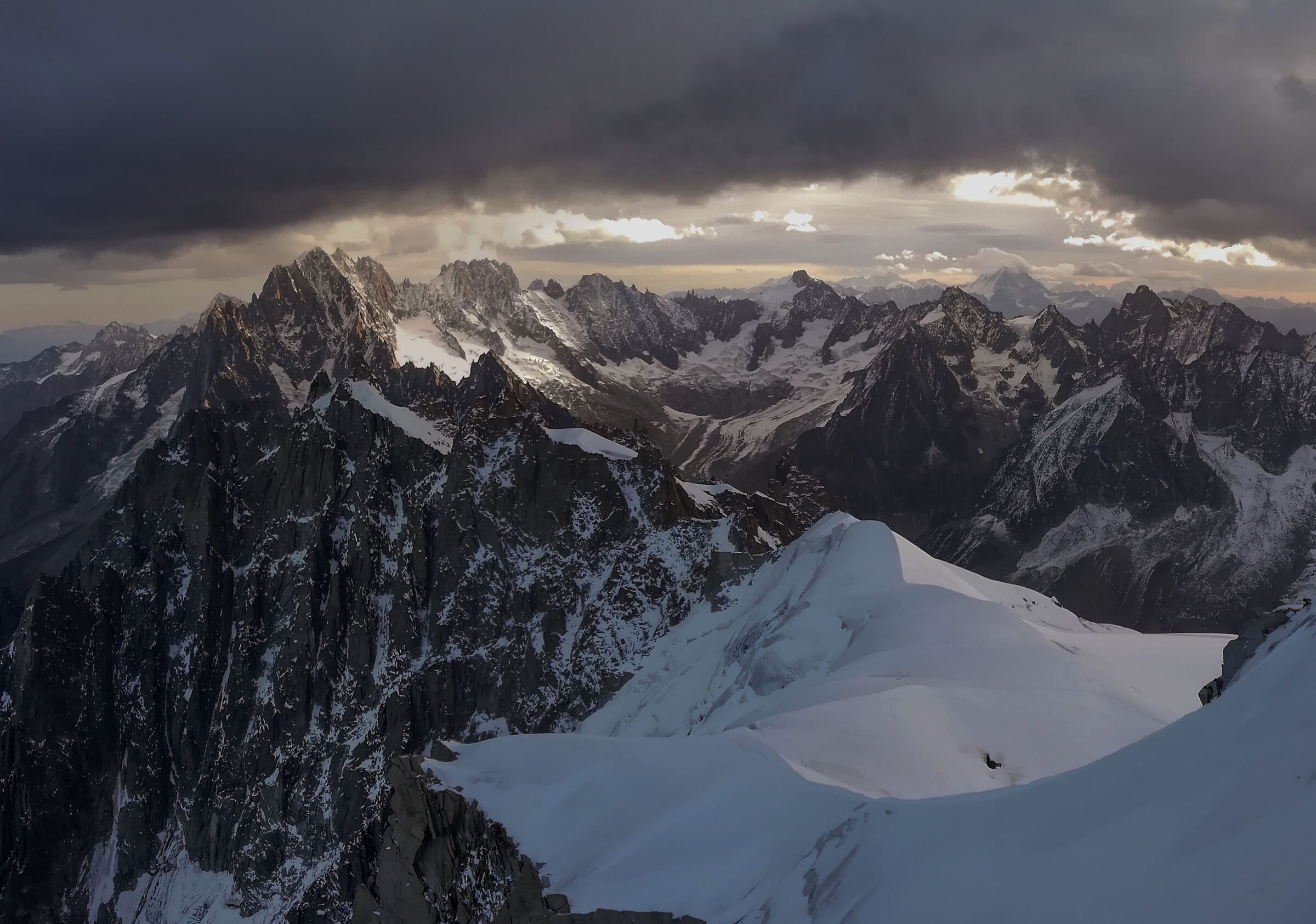View from the Aiguille du Midi