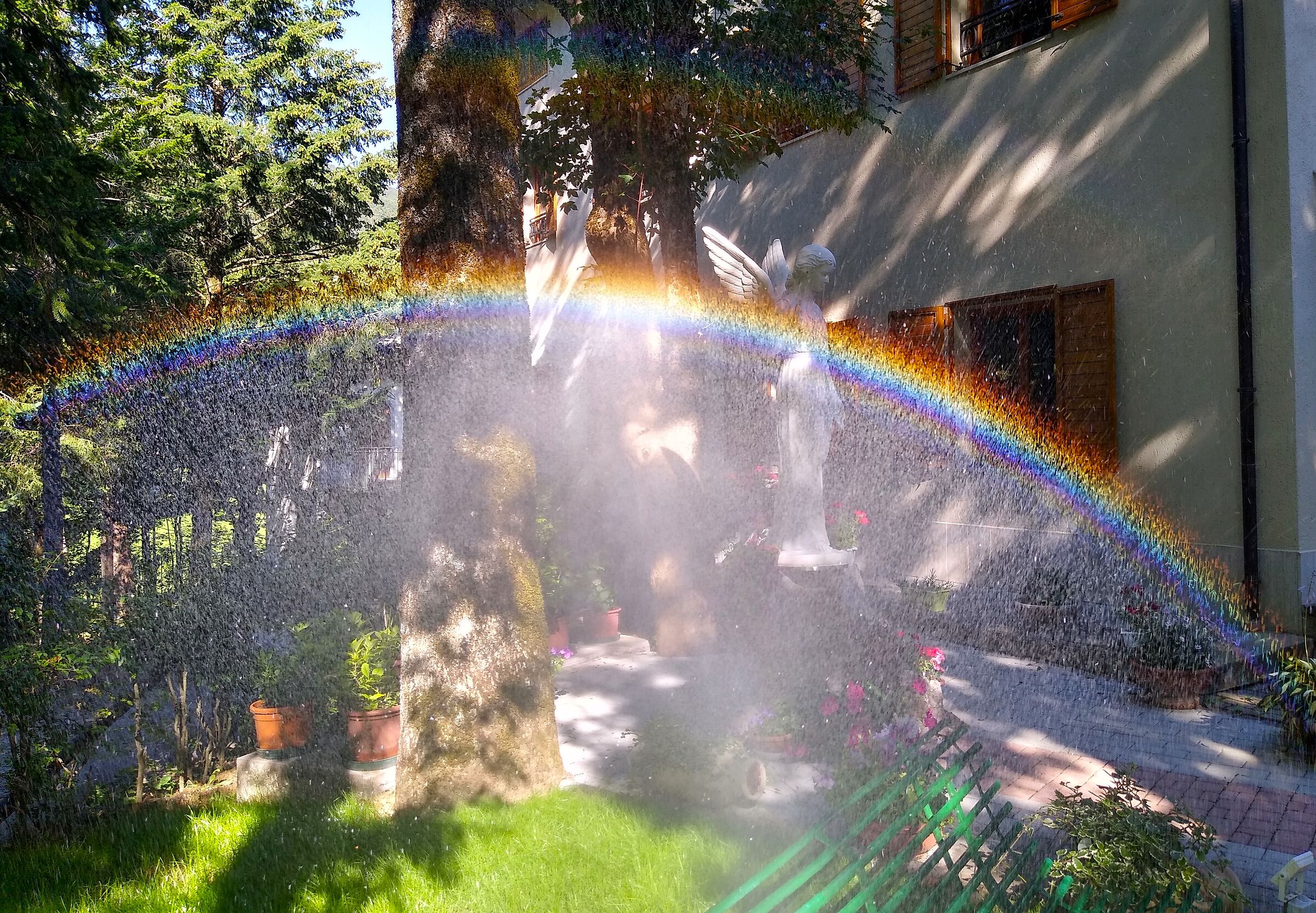 Long live the rainbow when watering!