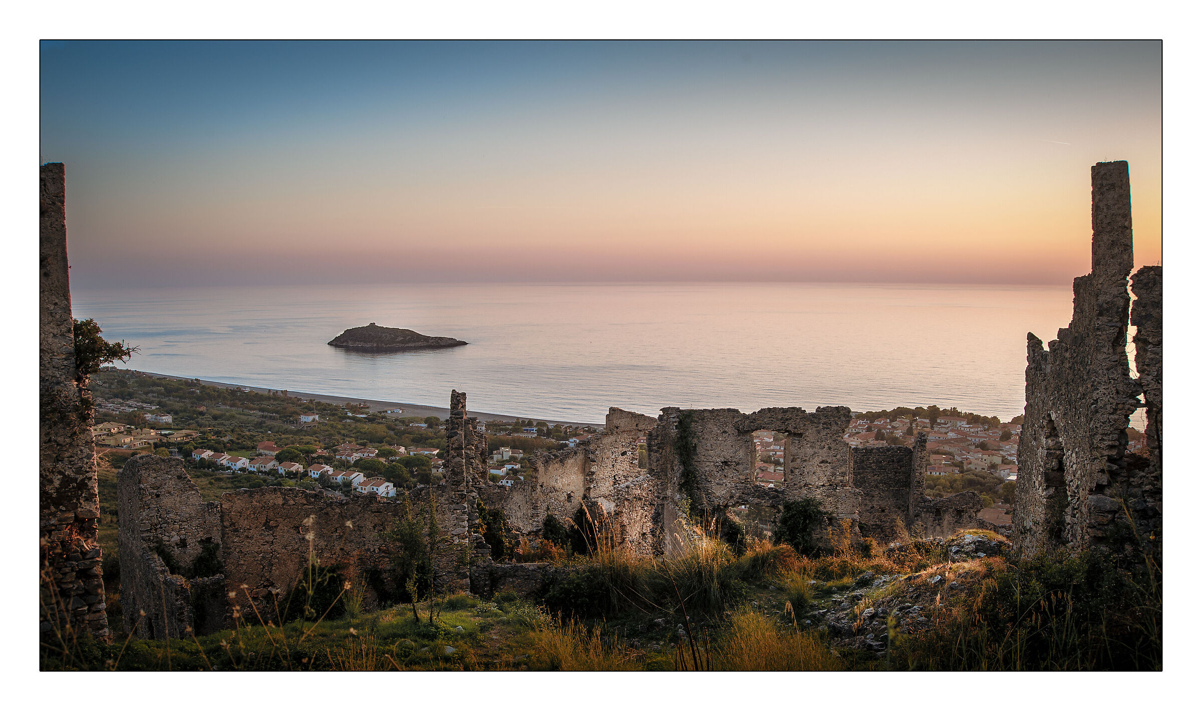 The island of Cirella observed from its ruins...
