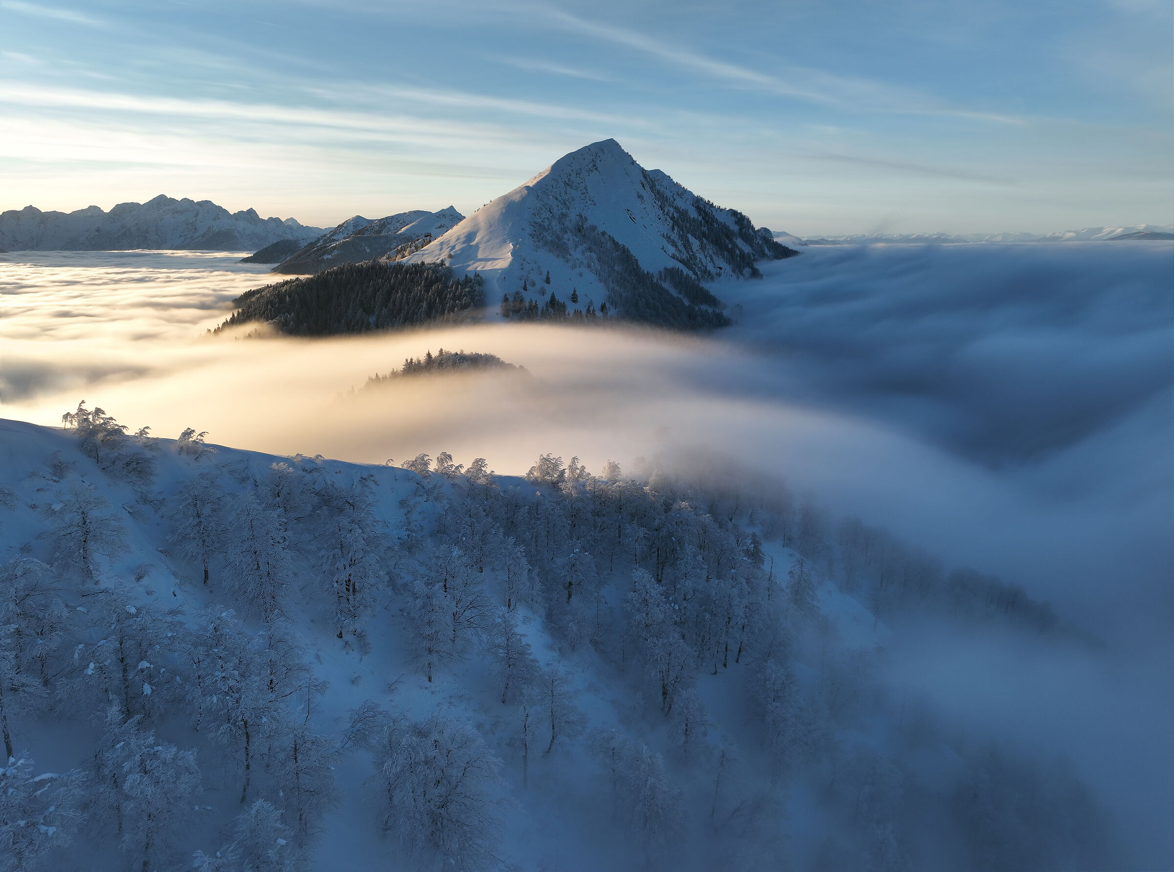 Paesaggio invernale incontaminato