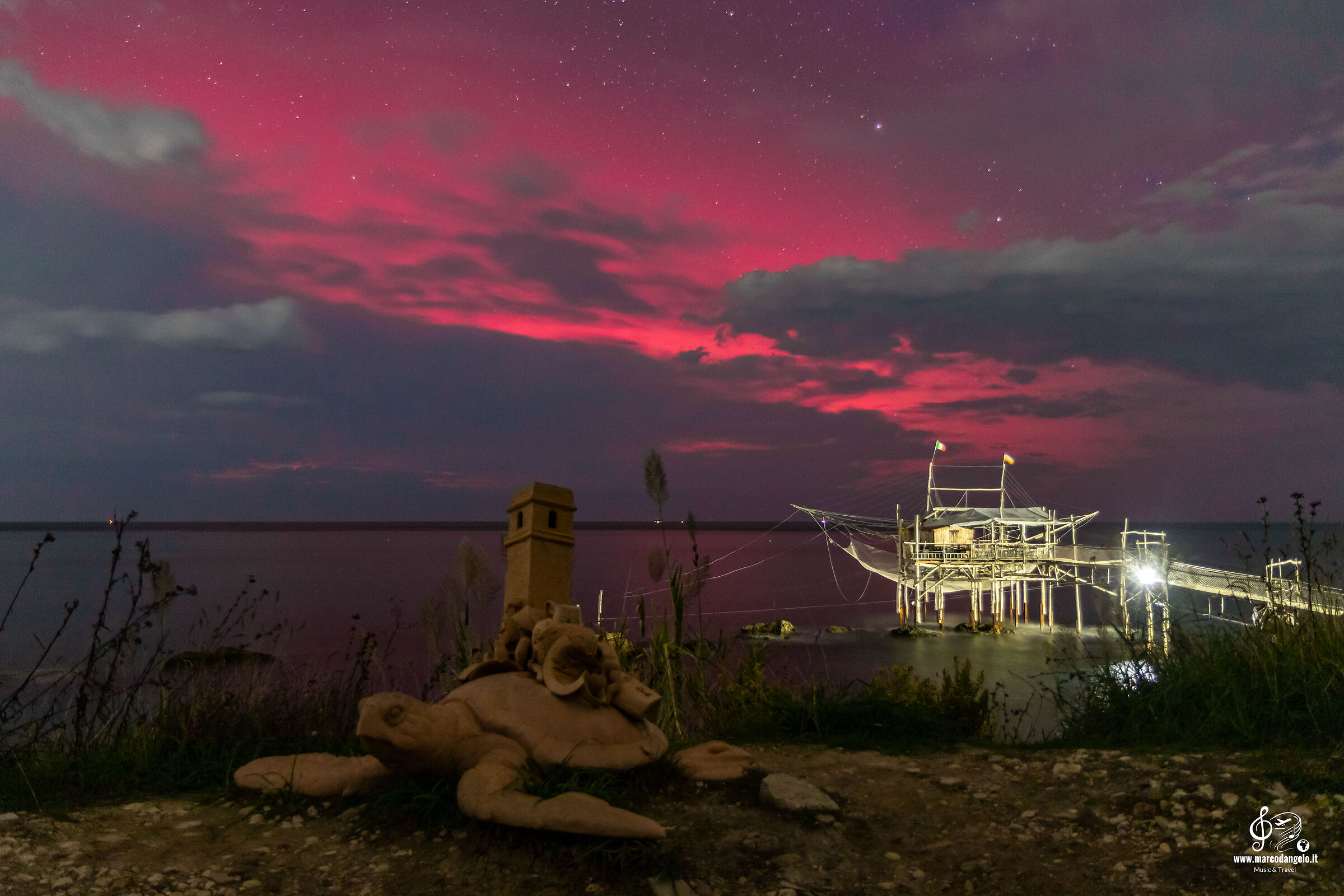 Trabocco Punta Tufano, tempesta magnetica 10/10/2024