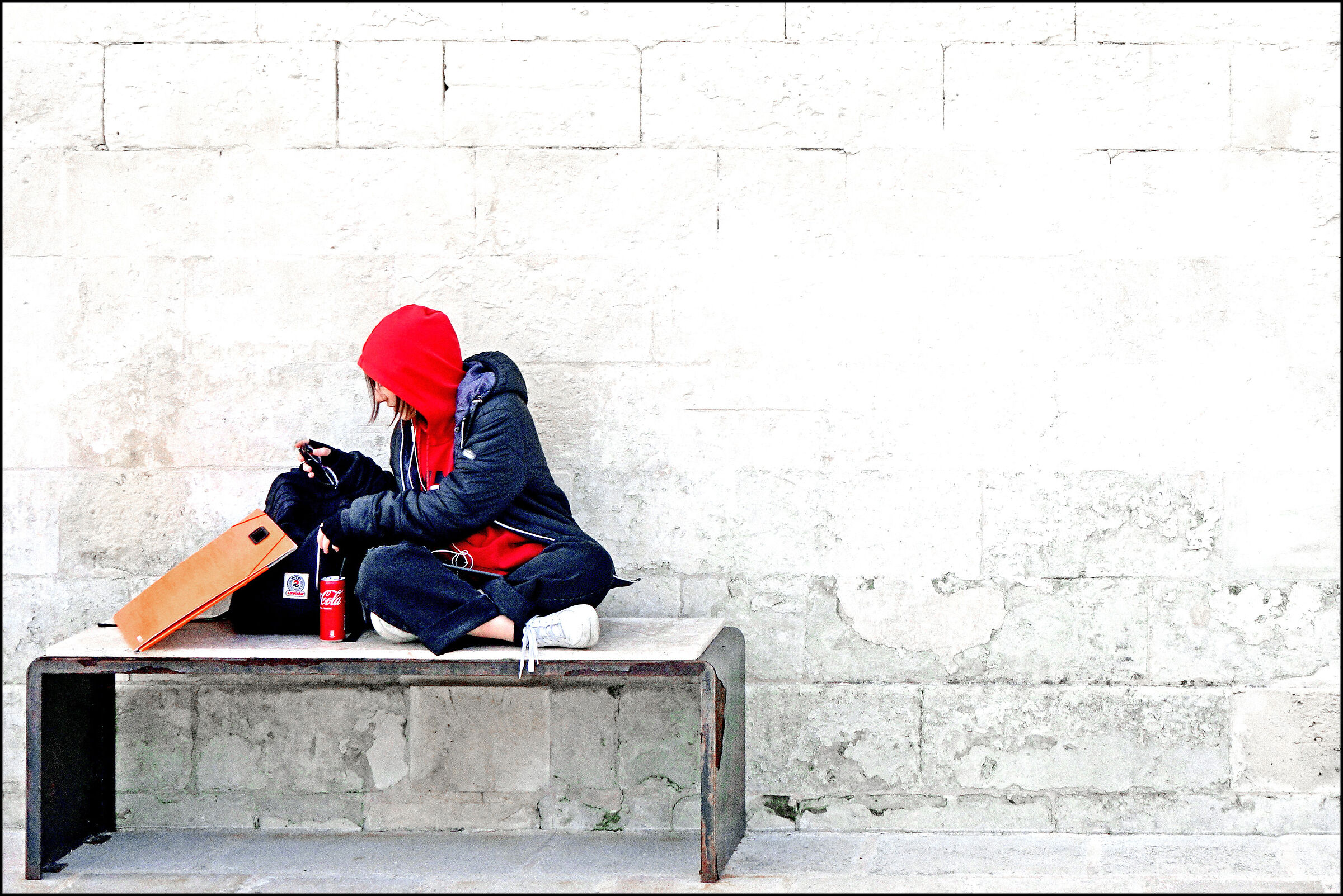 Spiderman on his lunch break