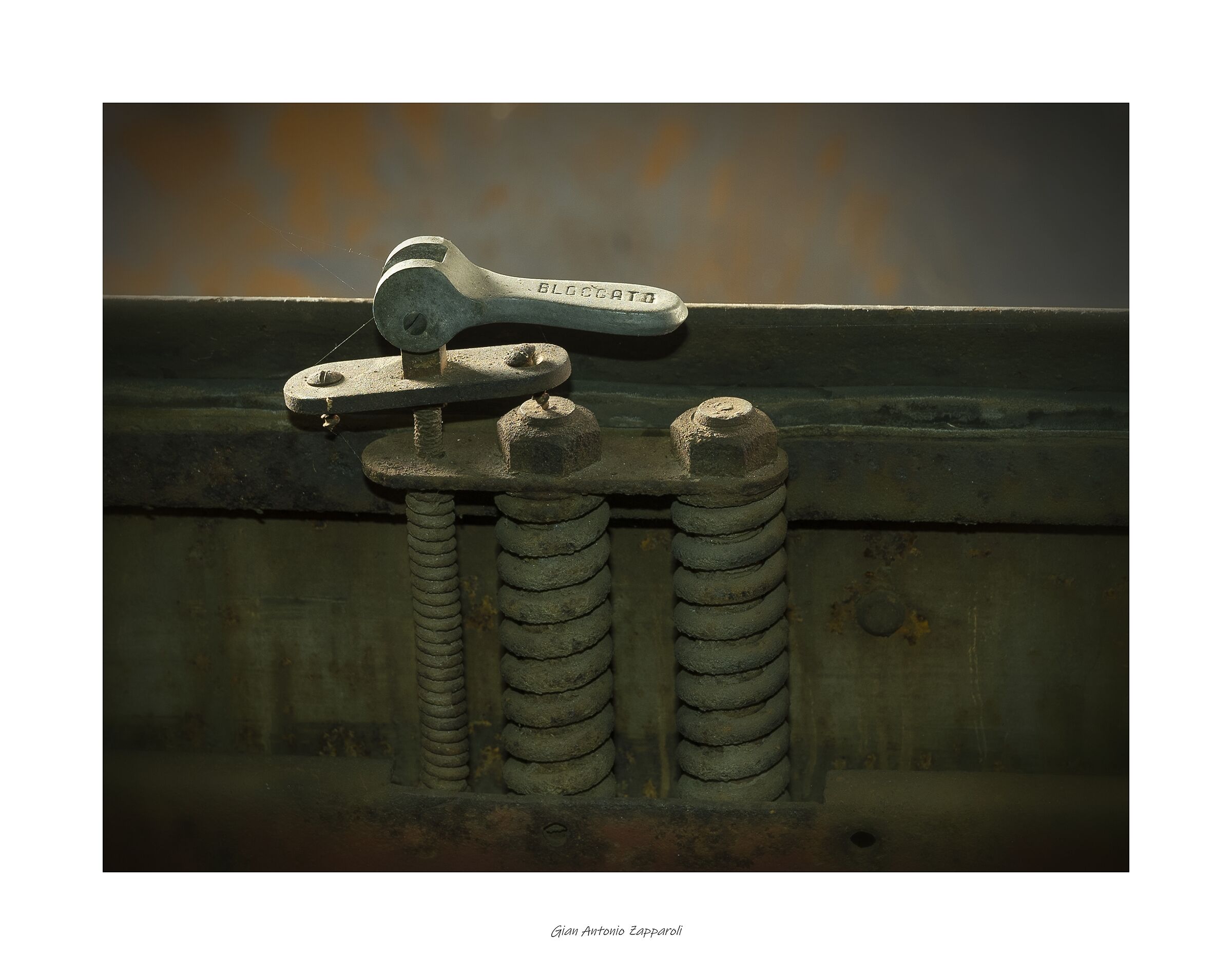 Detail of the window lock lever of the Littorina ALn72