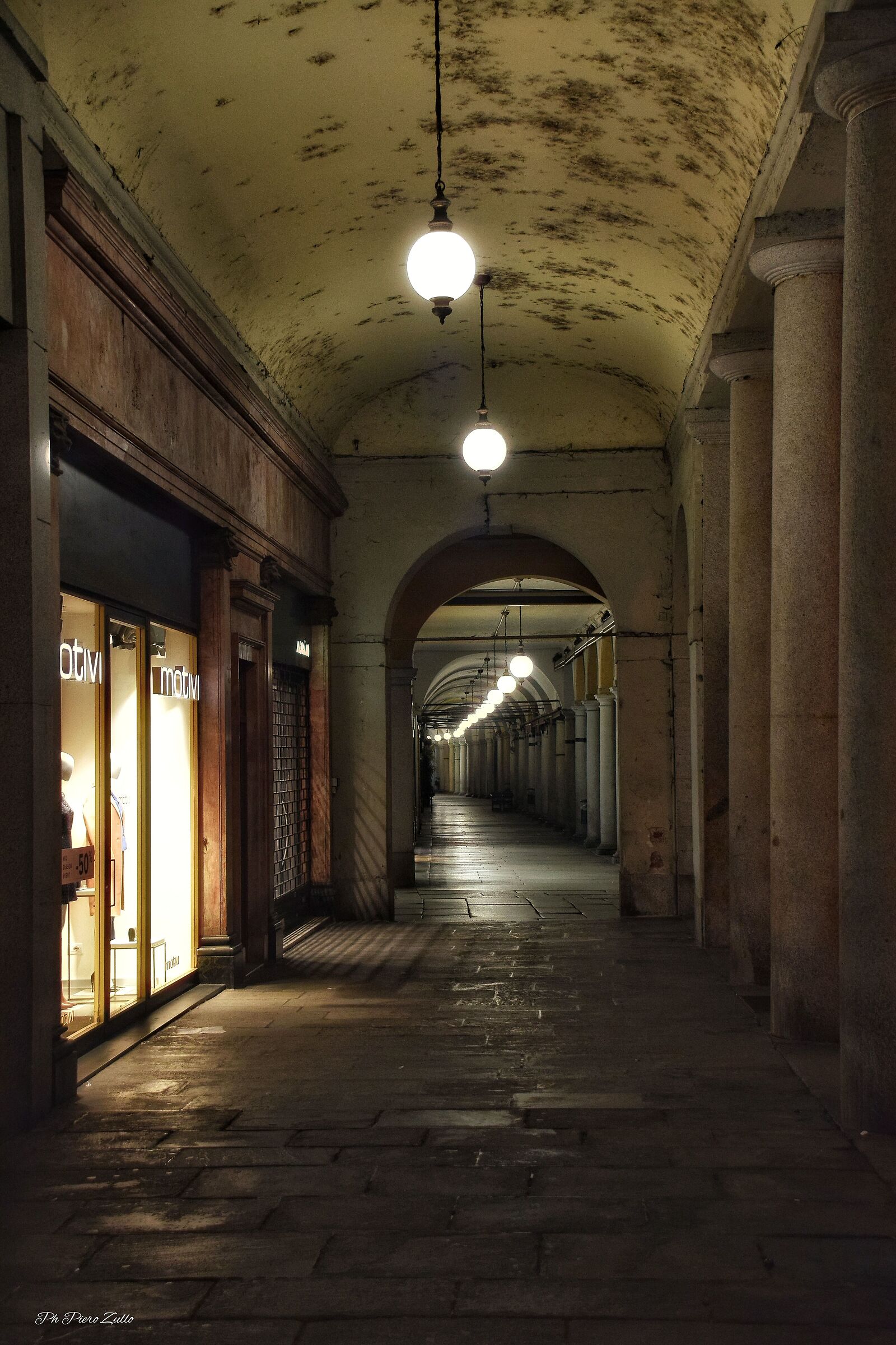 Along the arcades