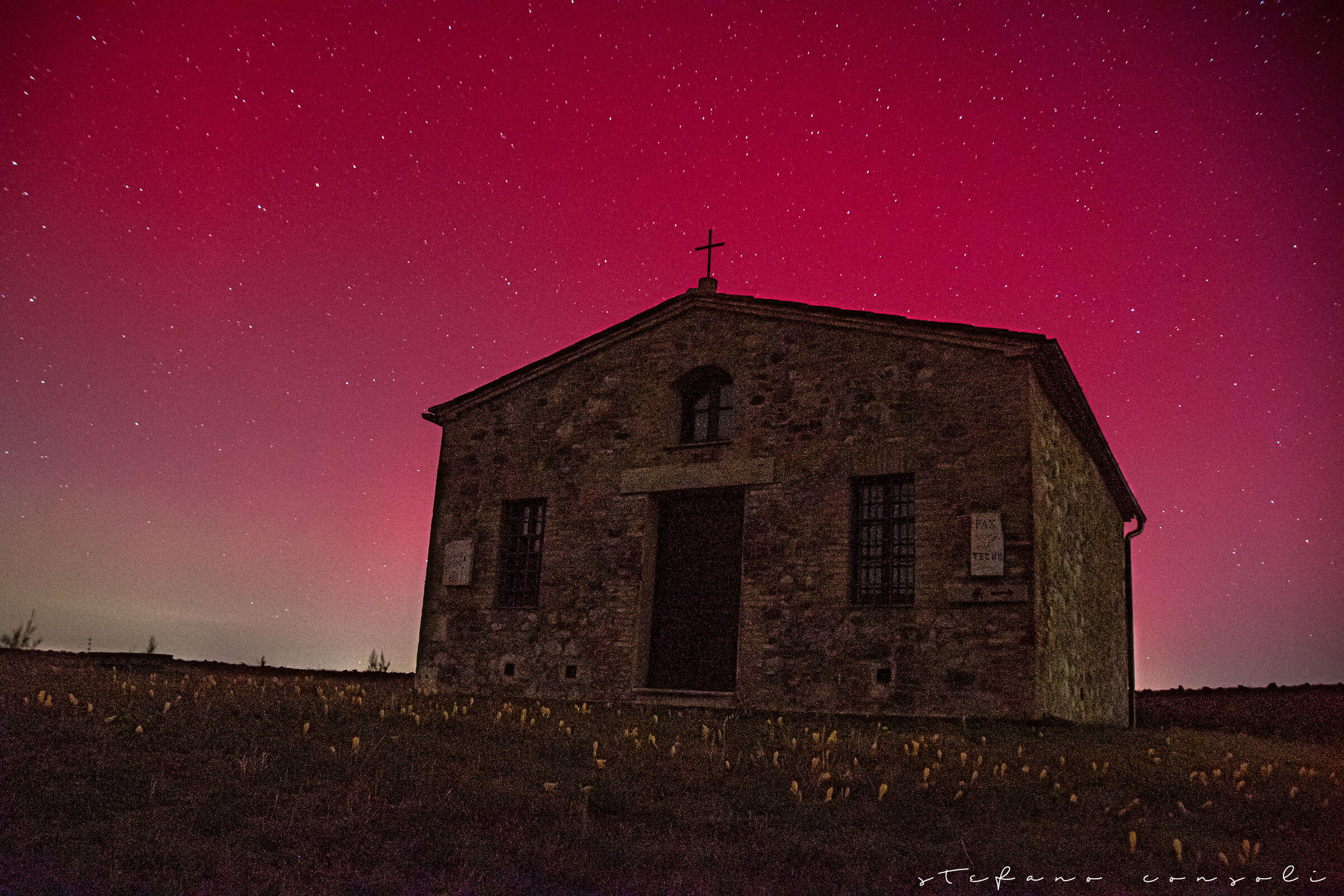 Northern Lights in Val d'Orcia