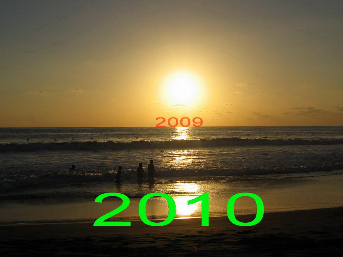 New Year's Eve 2010 and sunset 2019