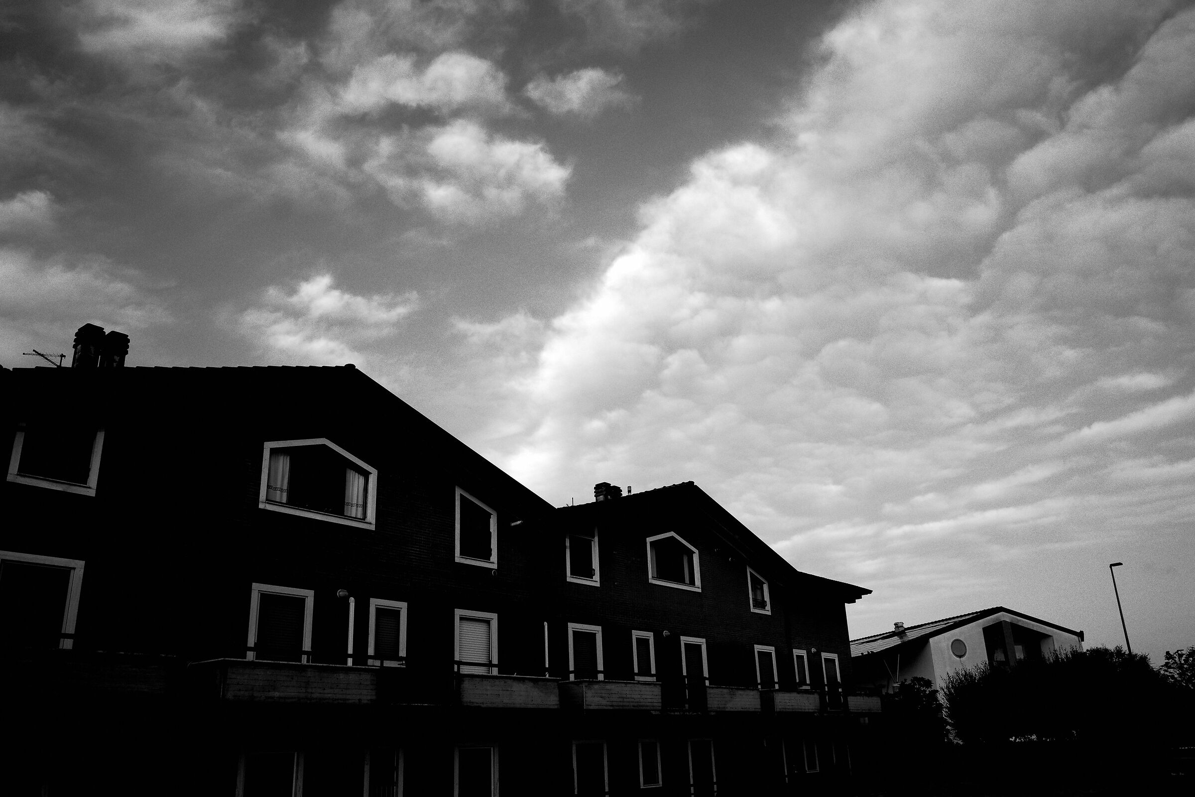 Houses and sky