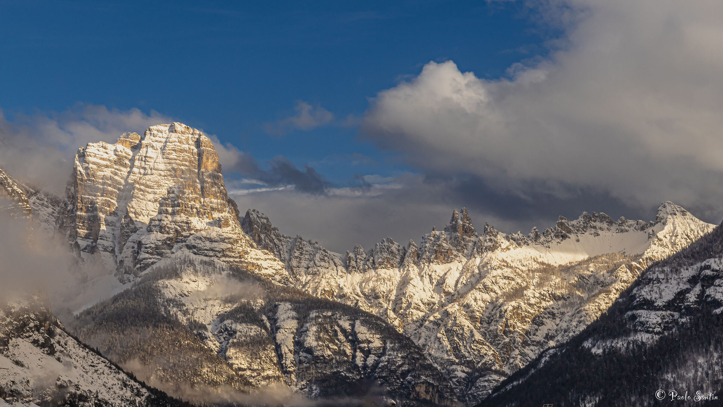 Tramonto sul Bosconero in Val di Zoldo