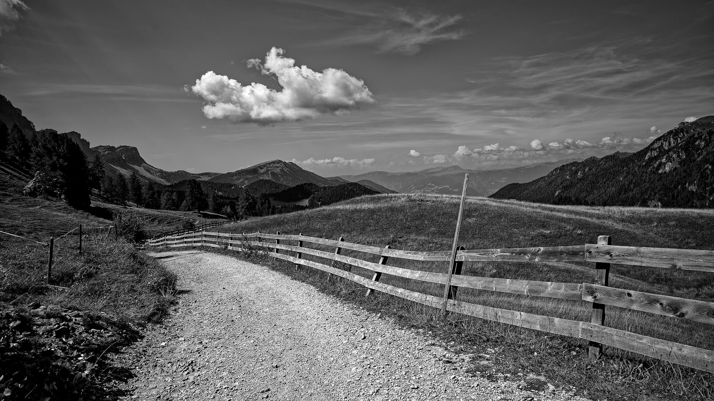 Towards the Gampen Alm