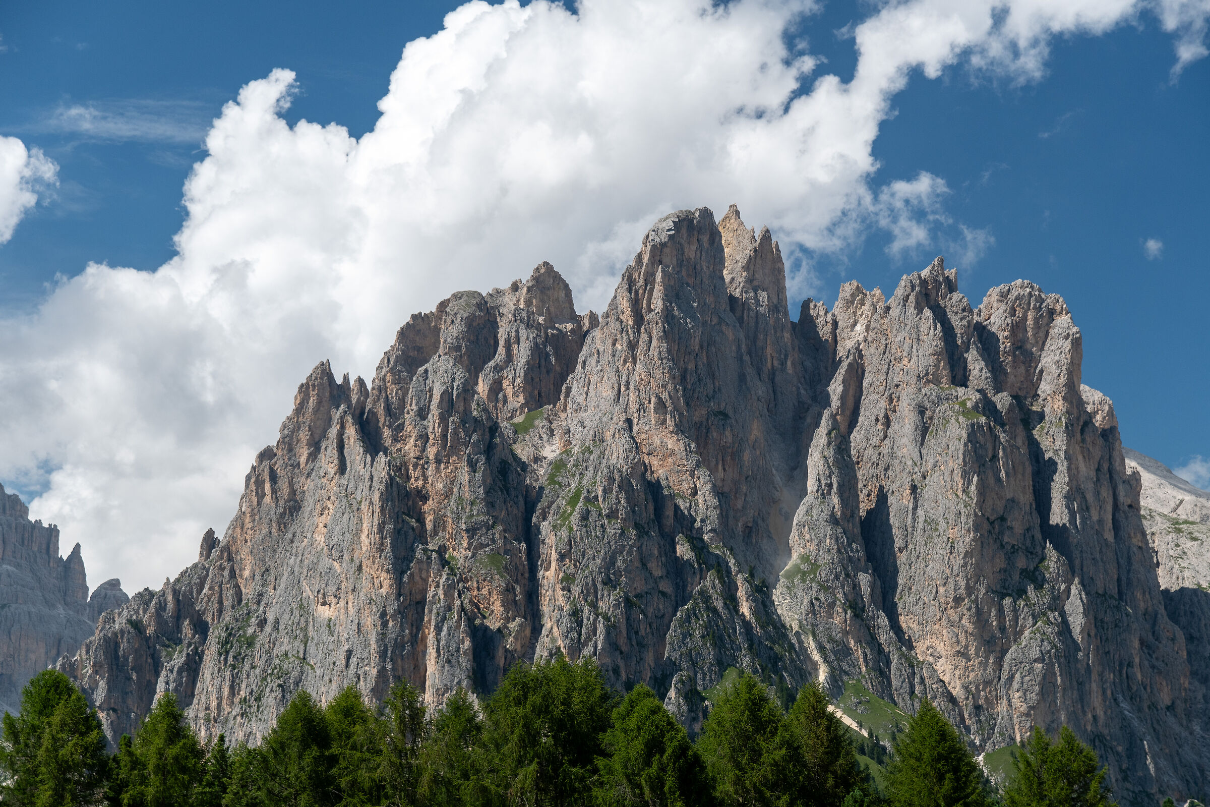 Vico di Fassa the Dolomites from Ciampedie