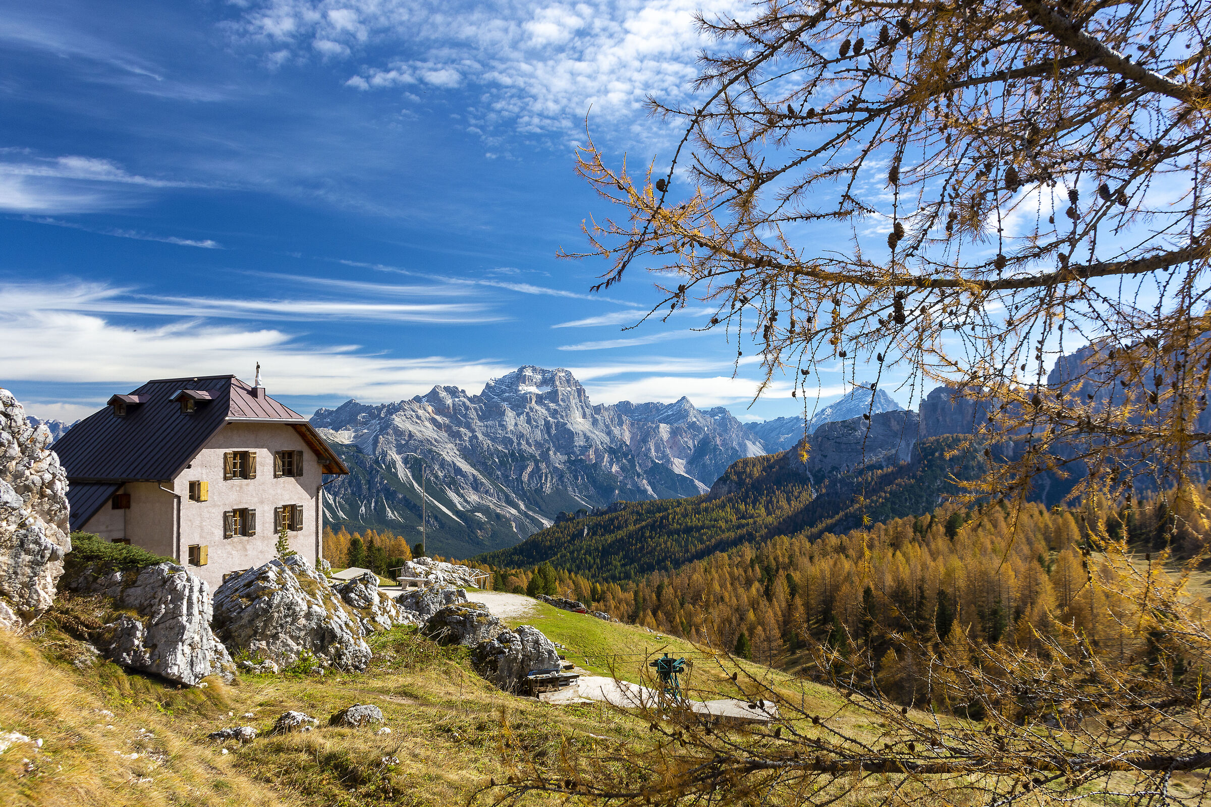 panorama dal rifugio cinque torri