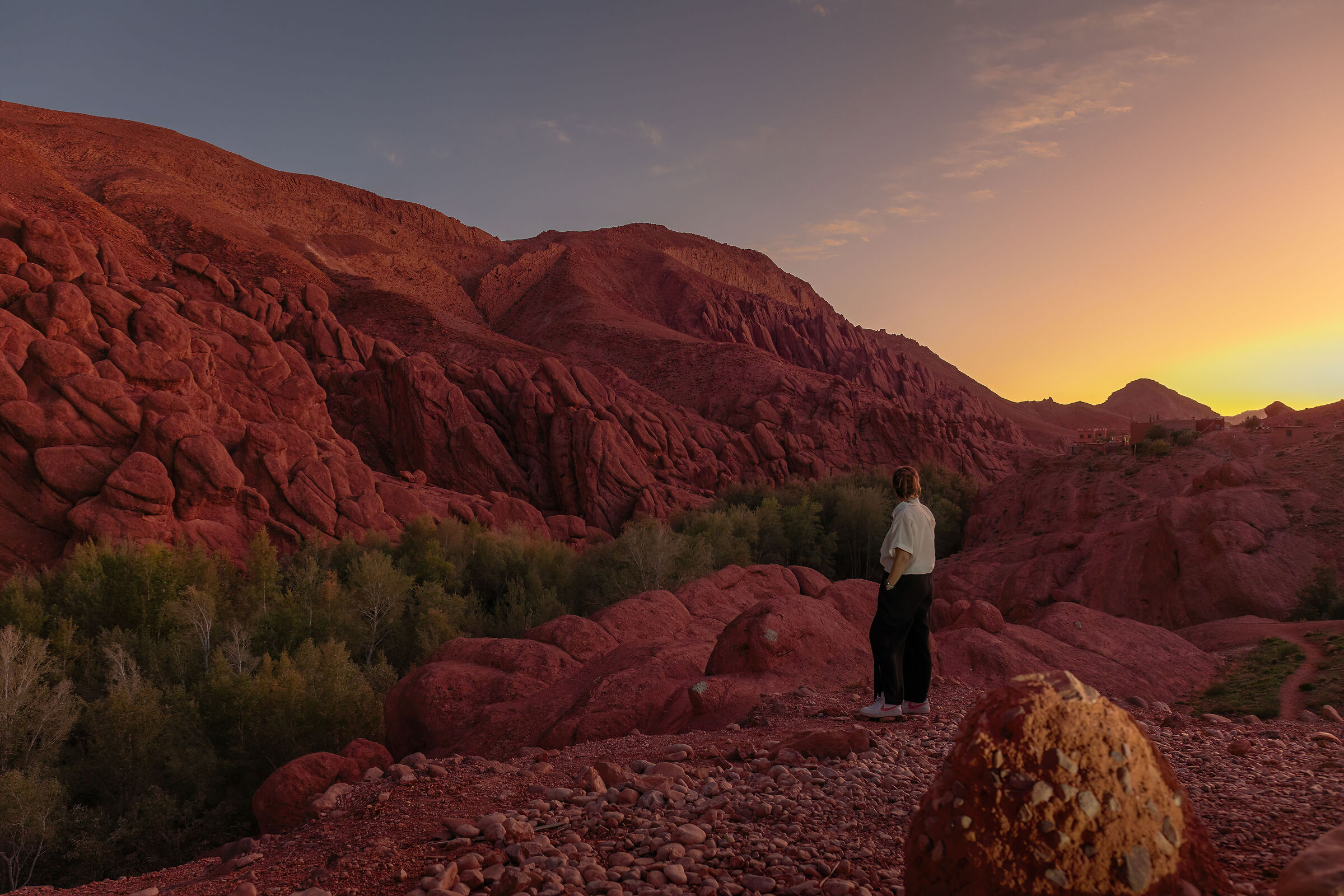 Dades Gorges at sunset