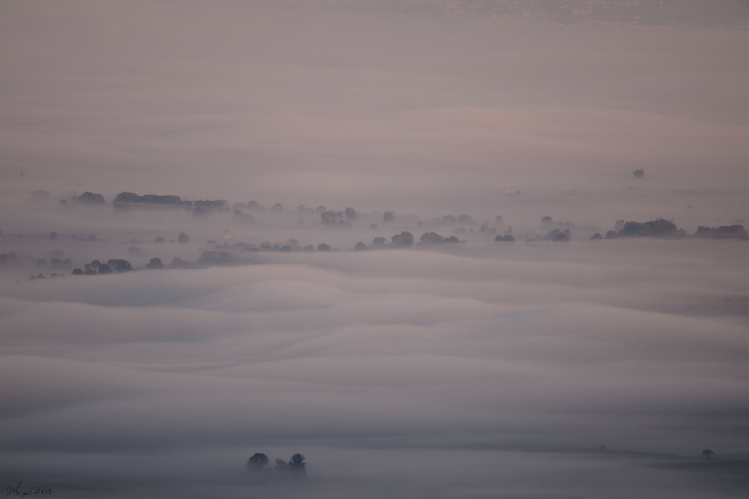 Morning fog on the Piana dei Marsi