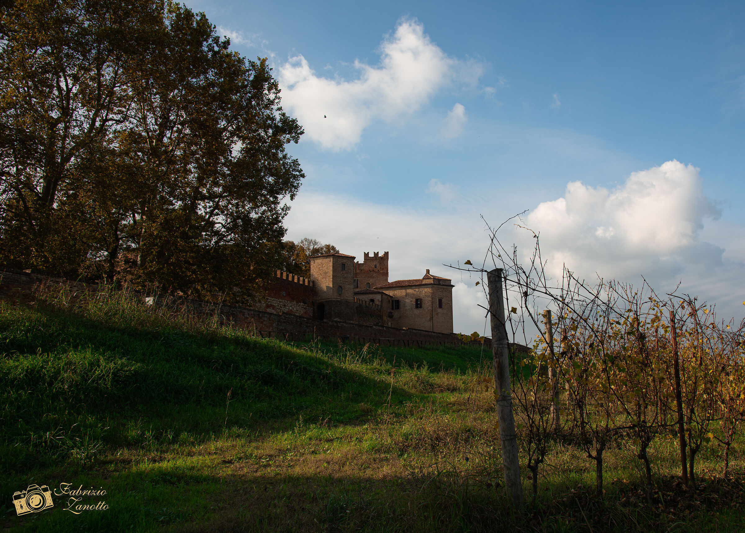 View of the castle of Montemagno (AT)