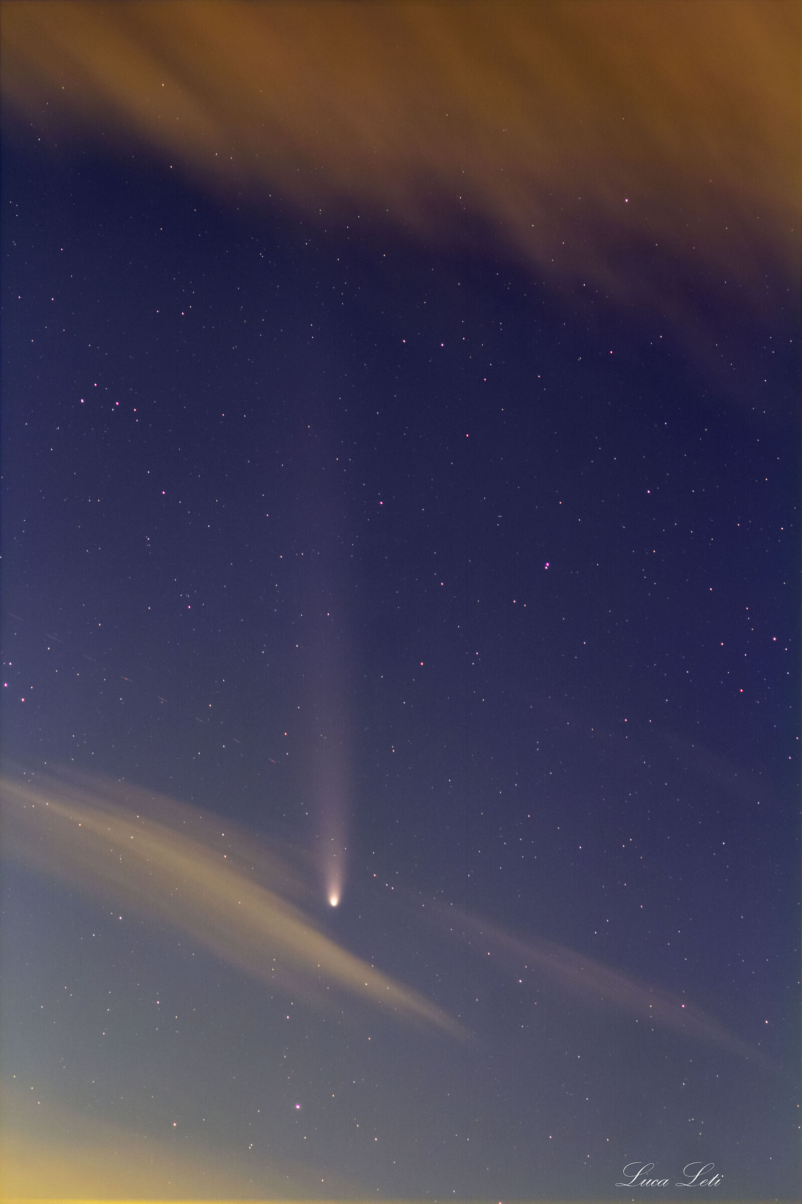The C/2023 A3 Tsuchinshan ATLAS in the clouds
