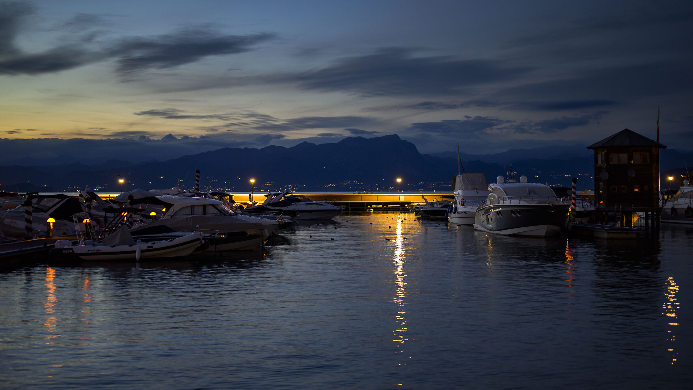 The port at dusk