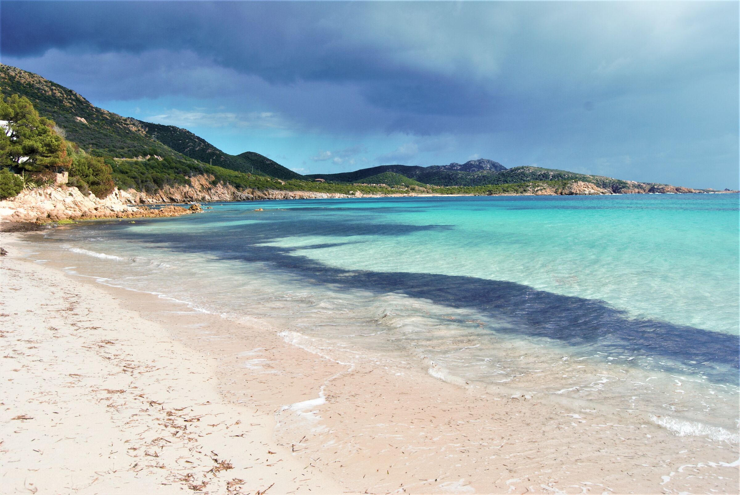 Desert of colors in the sea of Sardinia
