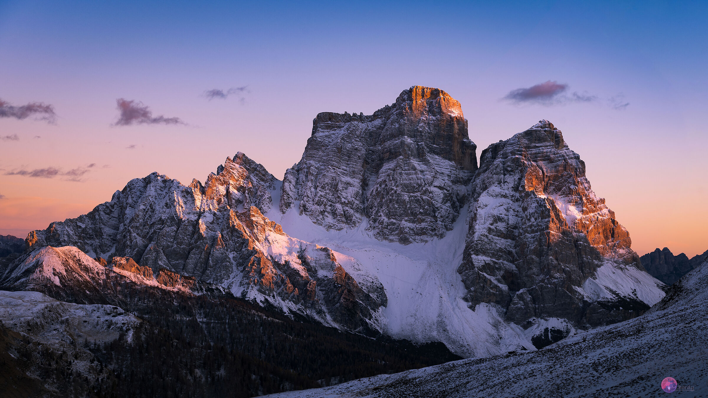 Pelmo with the first snow