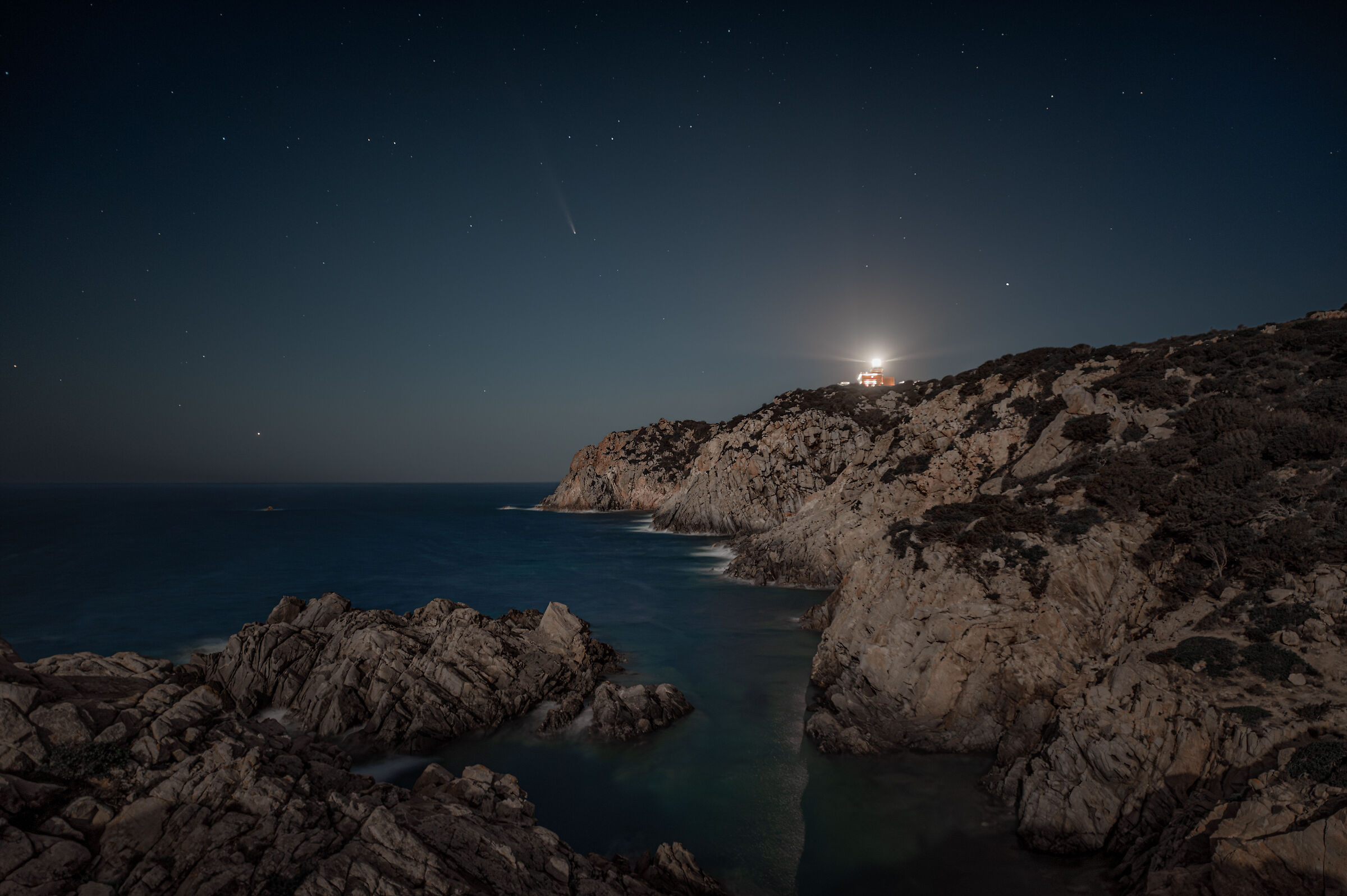 Cometa Atlas-Tsuchinshan c/2023 Sopra Capo Spartivento