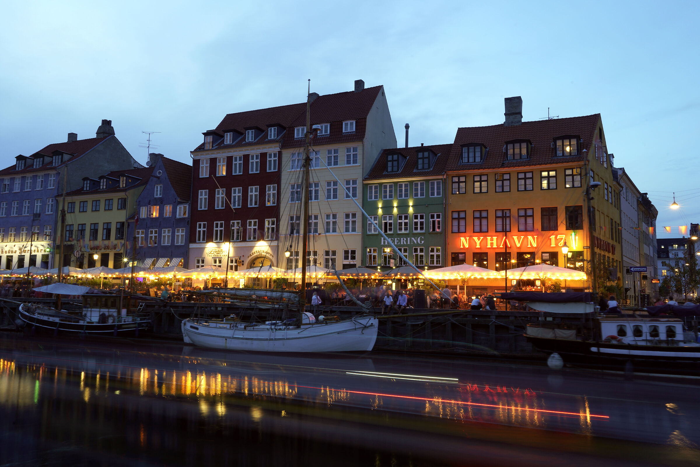 Copenhagen Nyhavn by night