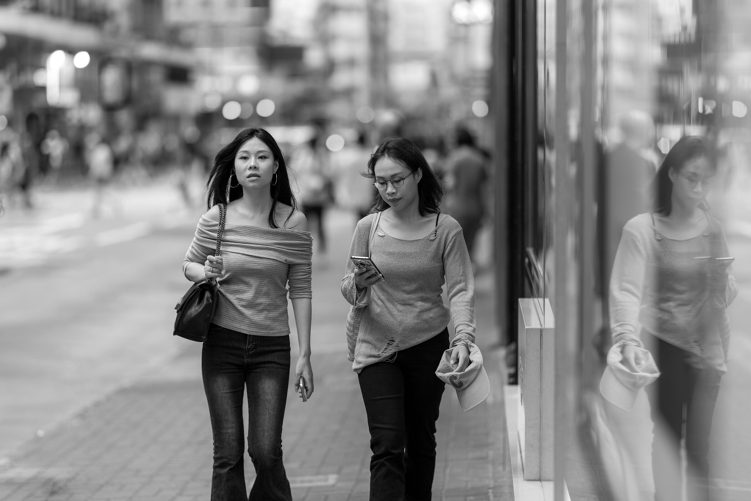 Two ladies walking