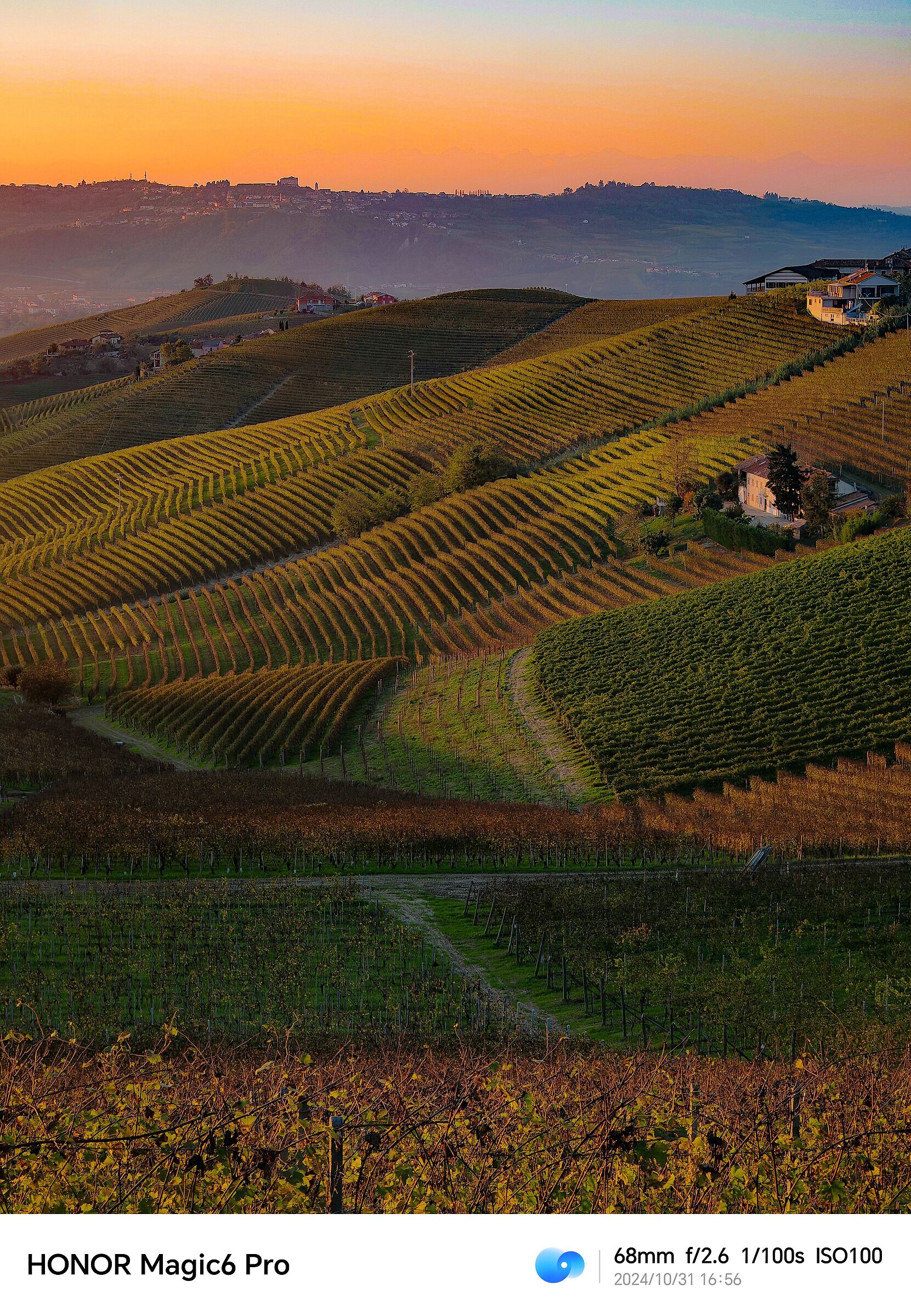 Sunset in Barbaresco Langhe