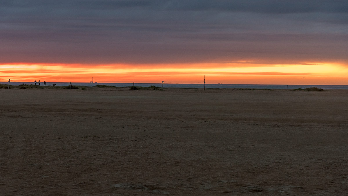 Sunset over Sword Beach