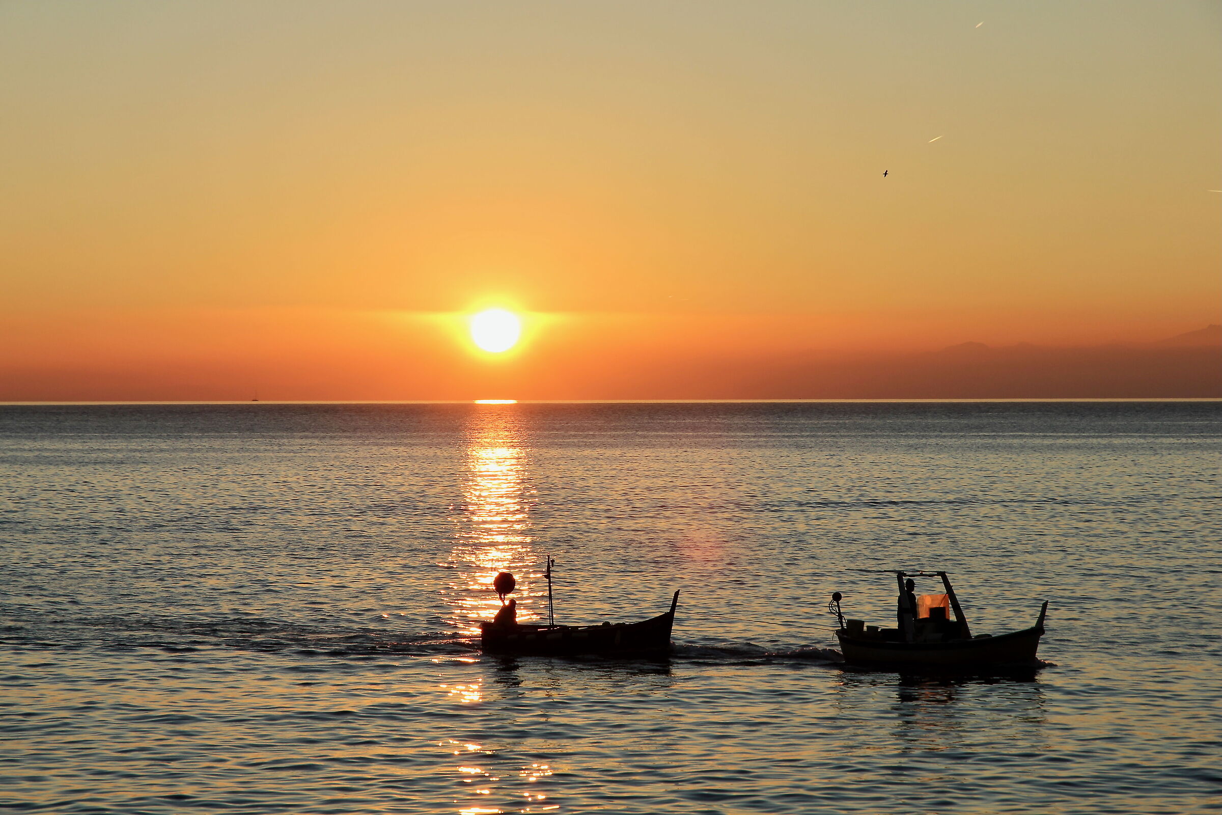 Ligurian sunset at the end of October