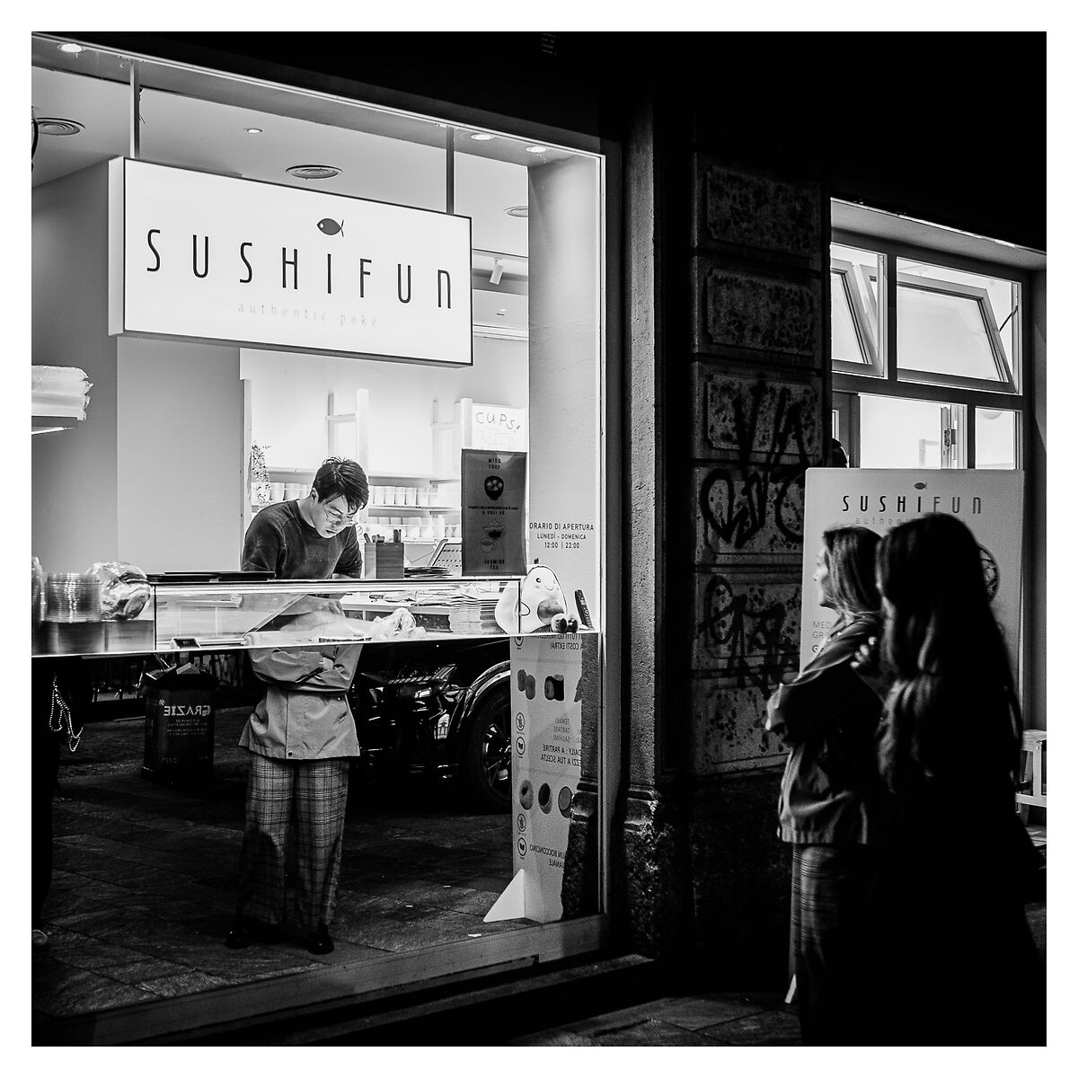 A man with a woman's body.