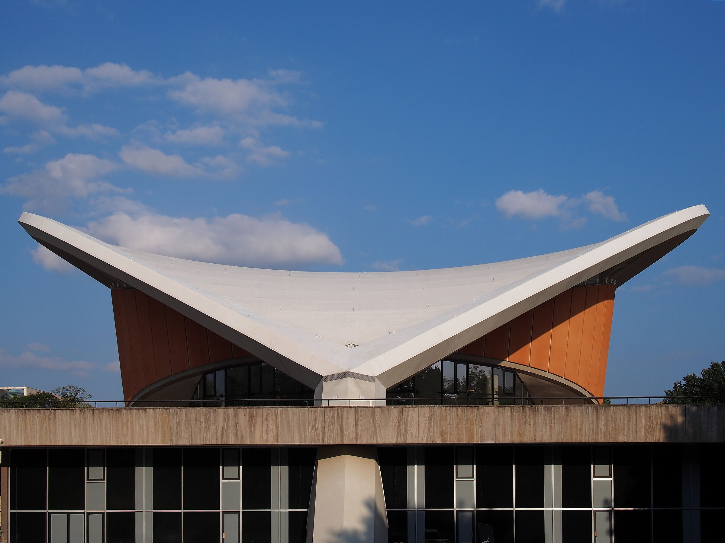 Building with grim face