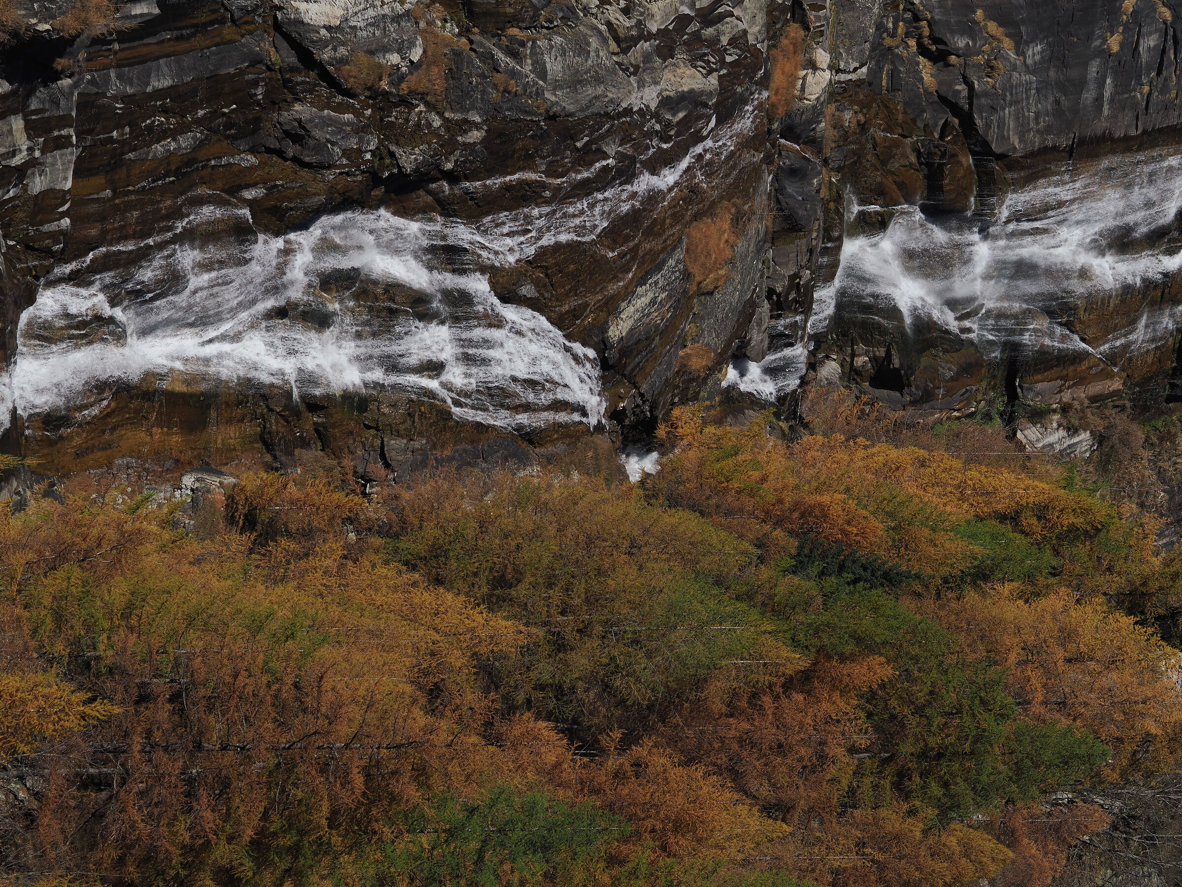 Toce Waterfall in autumn