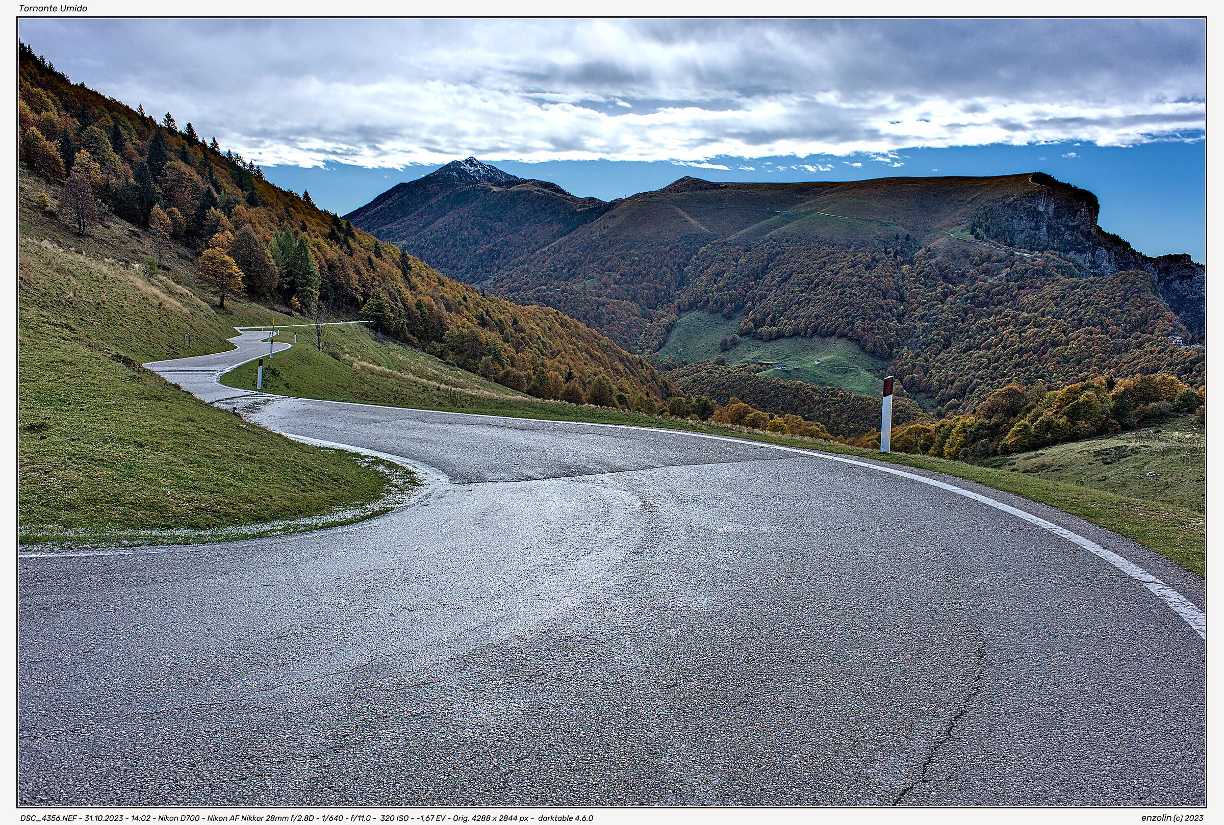 Wet hairpin bend