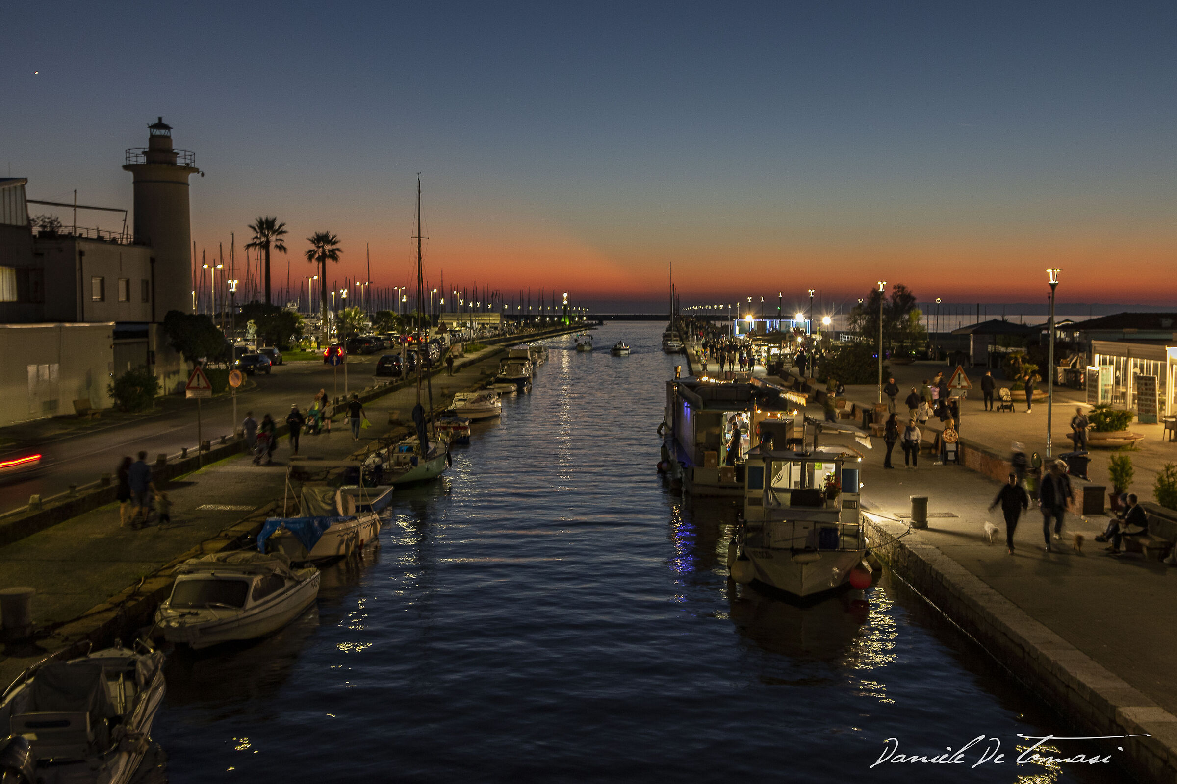 Sunset in the dock