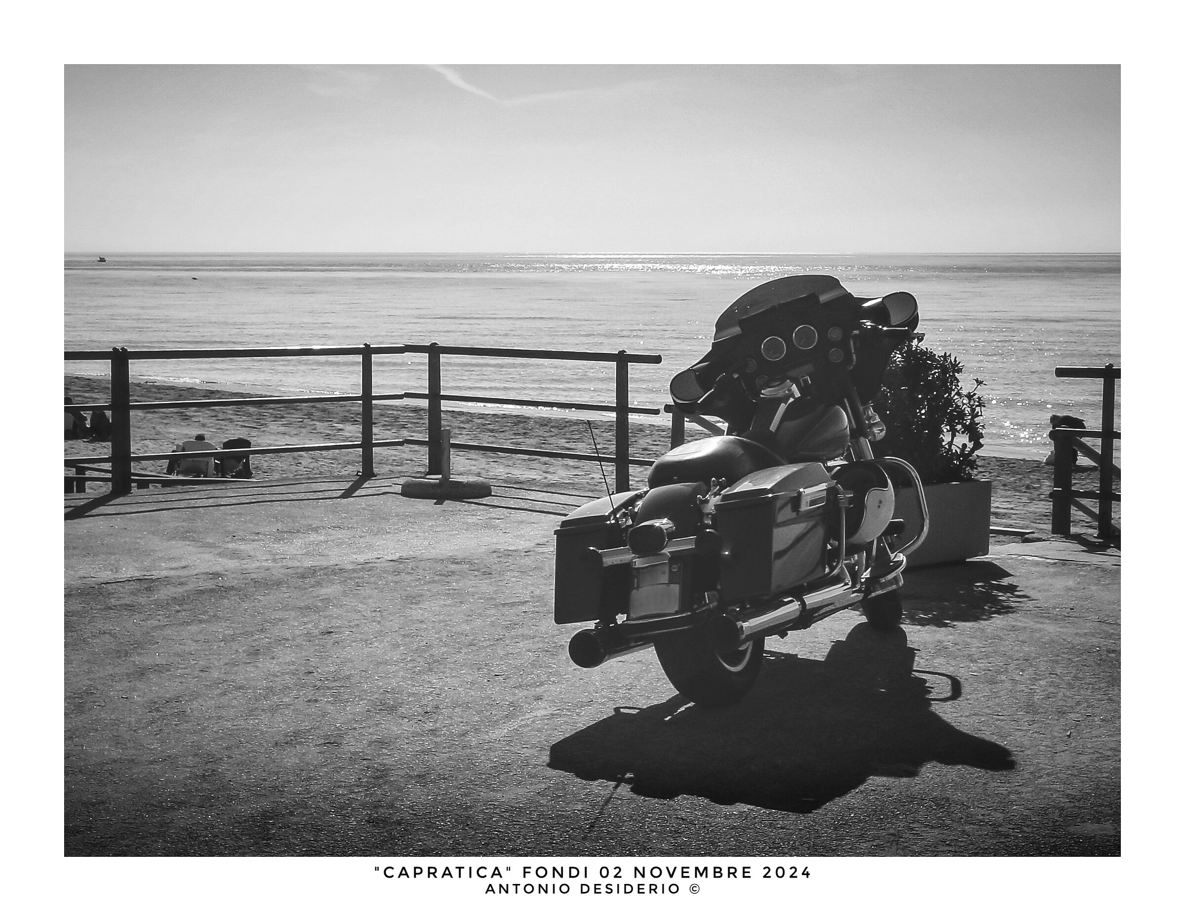 What does a Harley do near the beach?