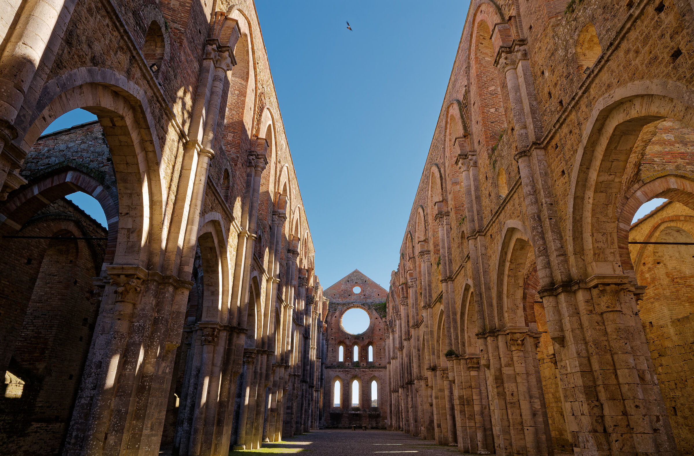 Interior of the basilica of San Galgano