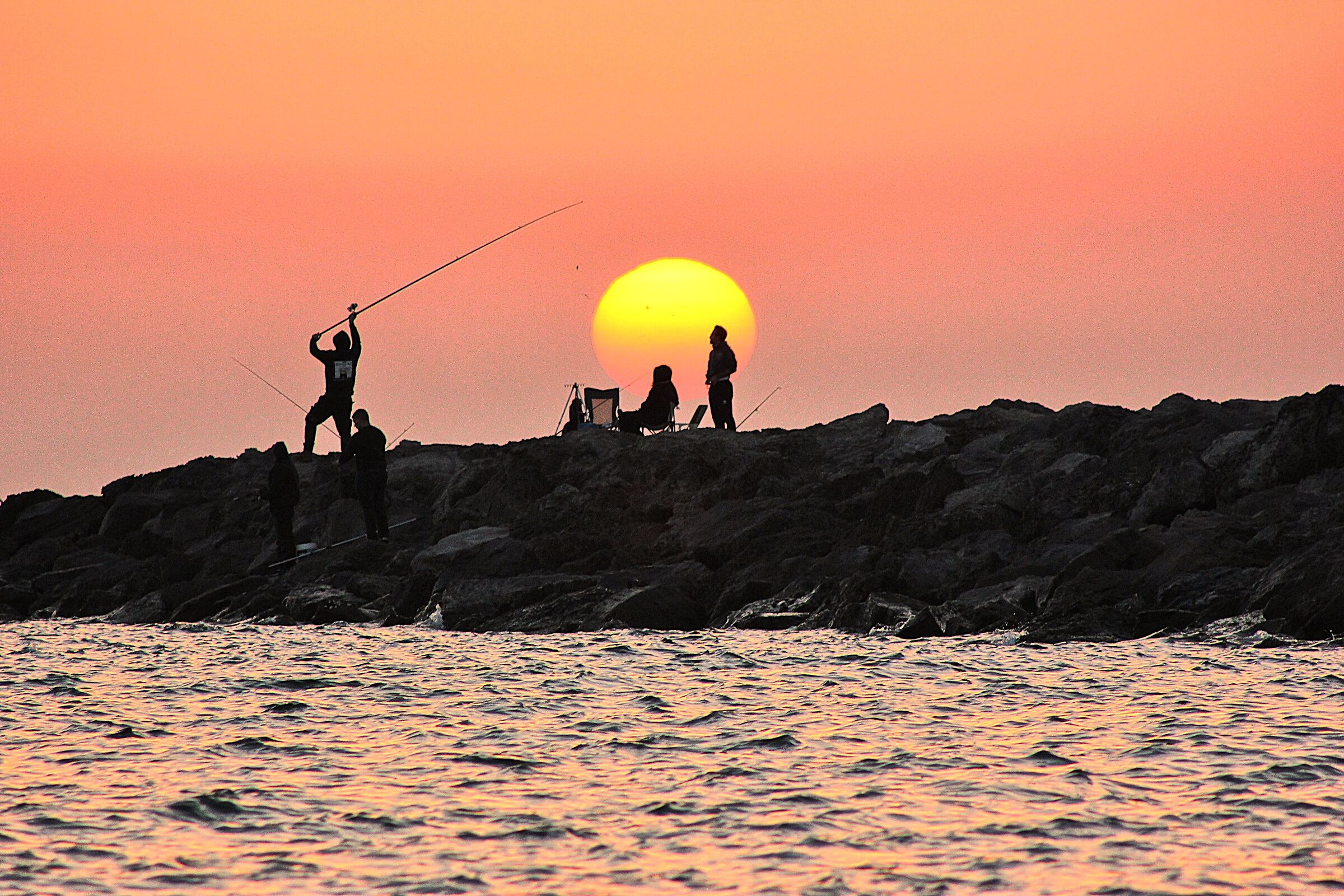 Pesca al tramonto