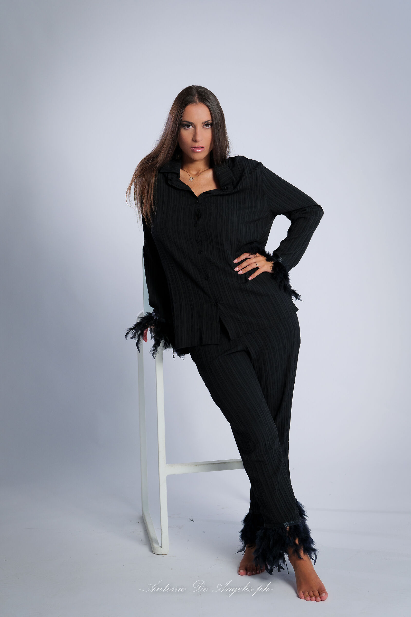 Portrait in the posing room