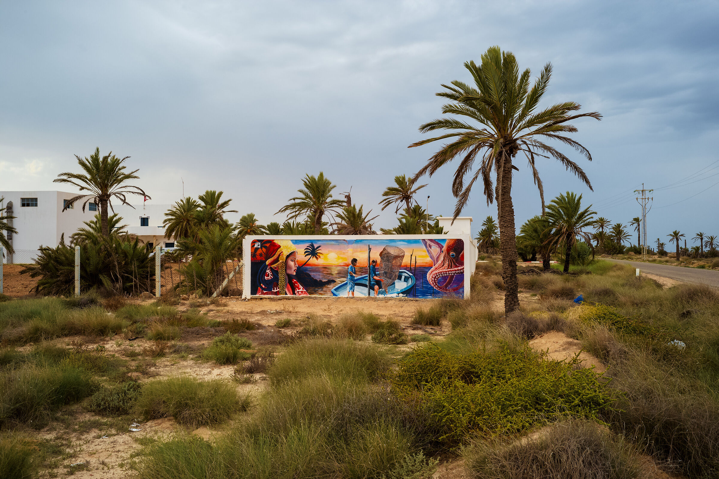 Murals on the road