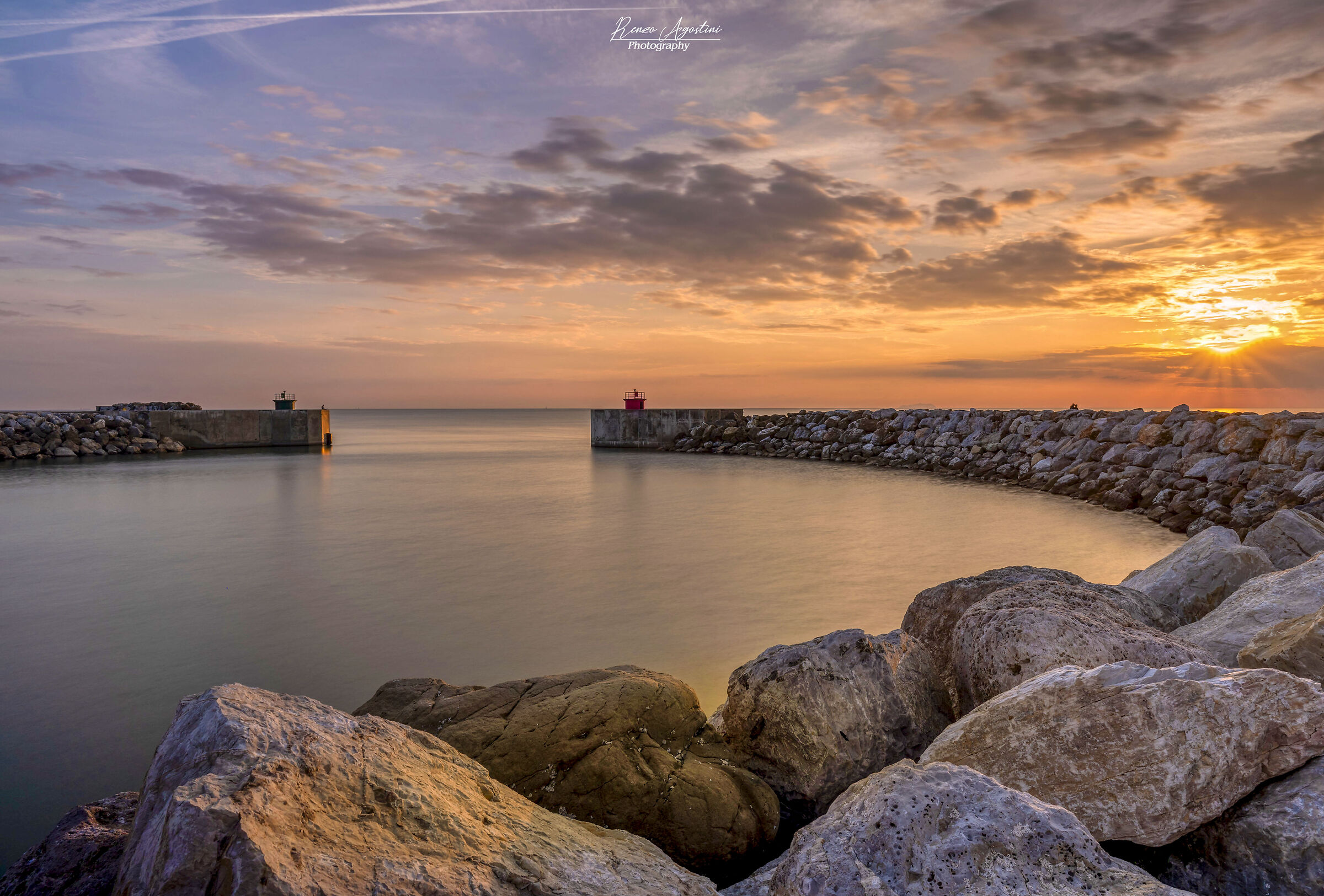 Sunset in Marina di Pisa