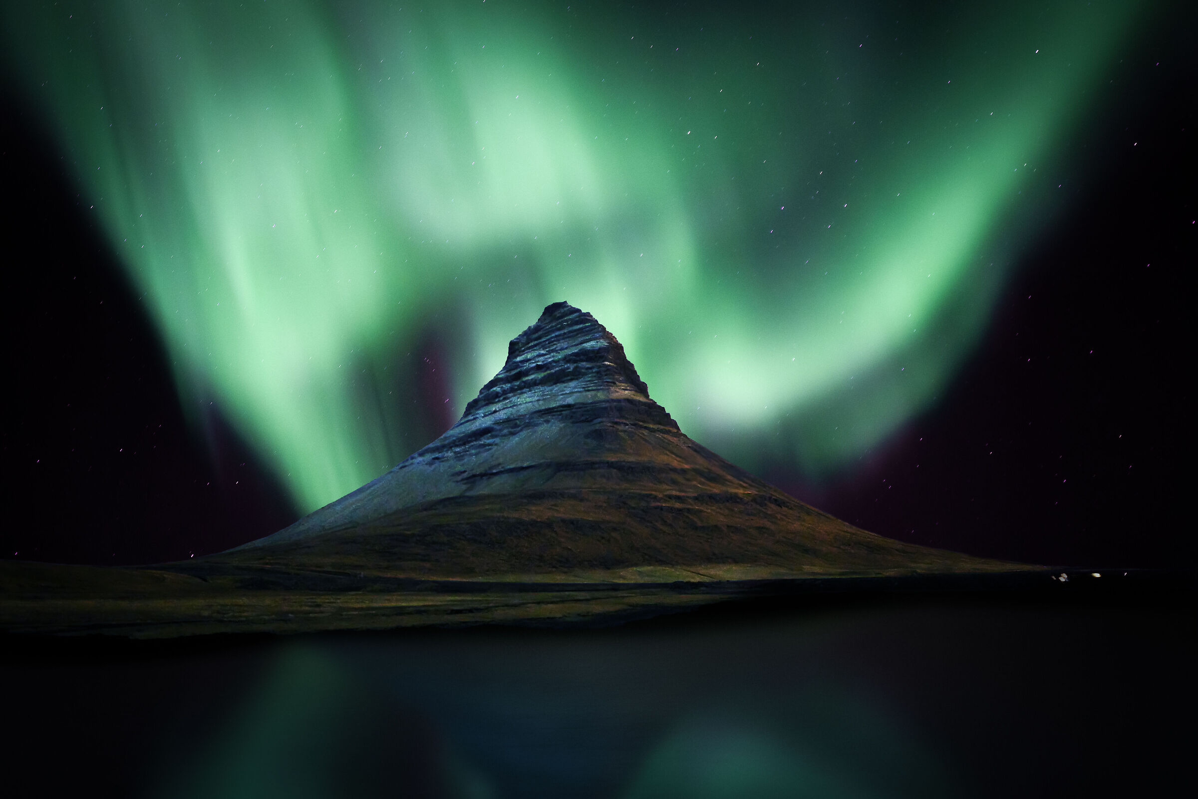 Kirkjufell aurora
