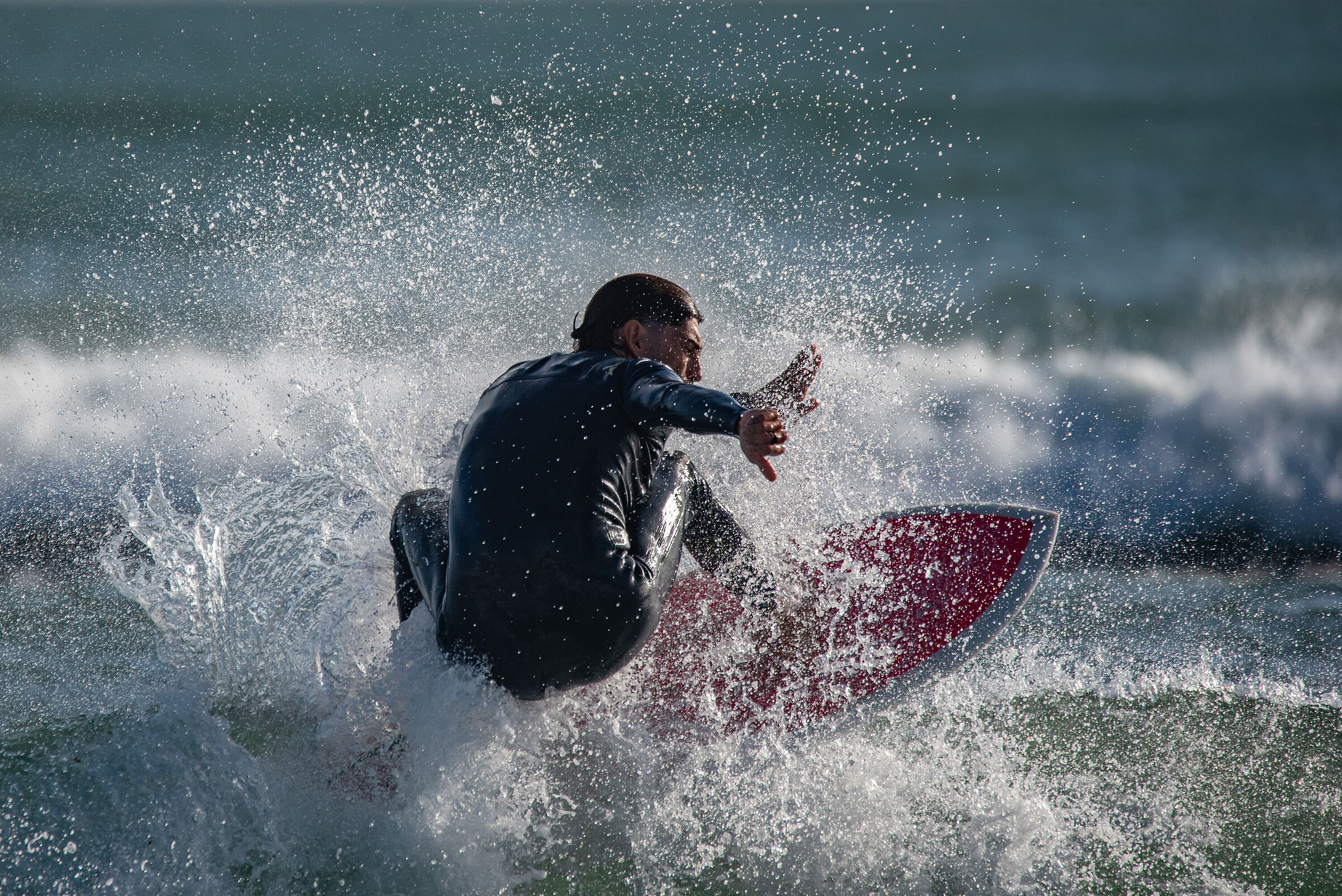Surfing in Perelli (LI)