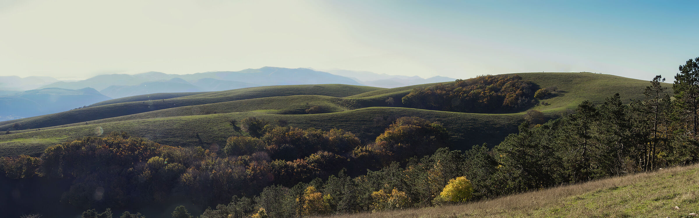 Panoramic view in the sun